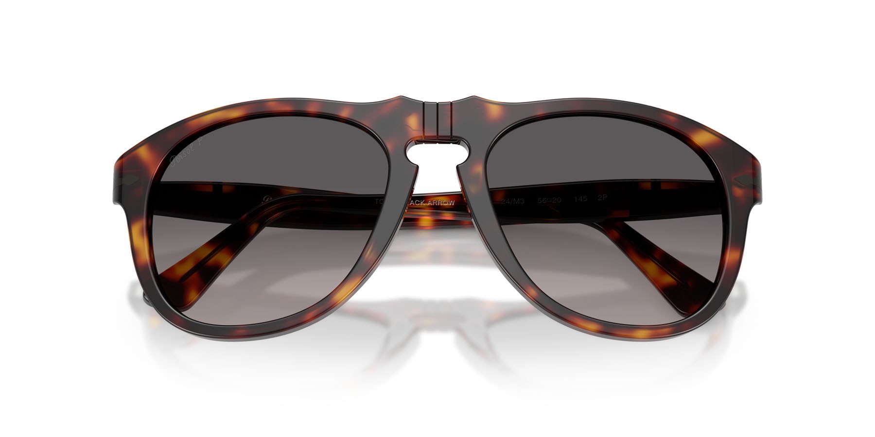 Occhiali da sole Persol PO 0649NE (24/M3) colore havana forma aviator lenti polarized grigia sfumata