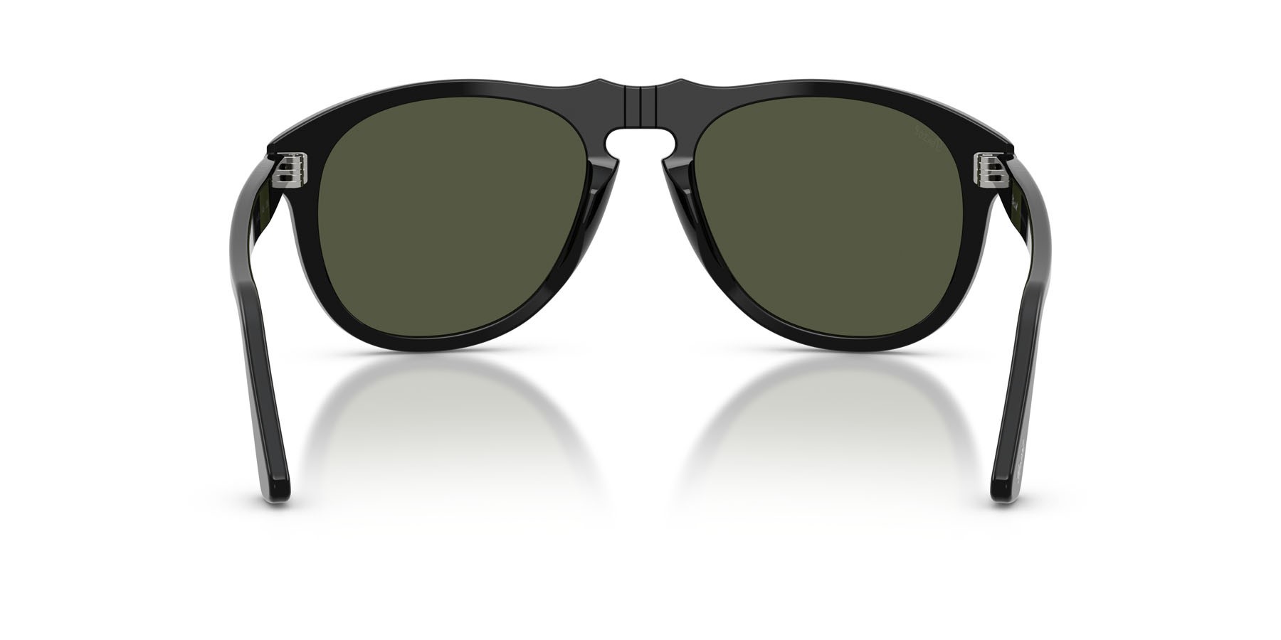 Occhiali da sole Persol PO 0649NE (95/31) colore nero forma aviator lenti verde