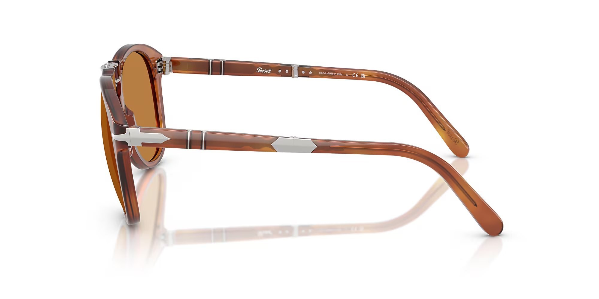 Occhiali da sole Persol Steve McQueen PO 0714SM (96/73) colore terra di siena lenti marrone chiaro