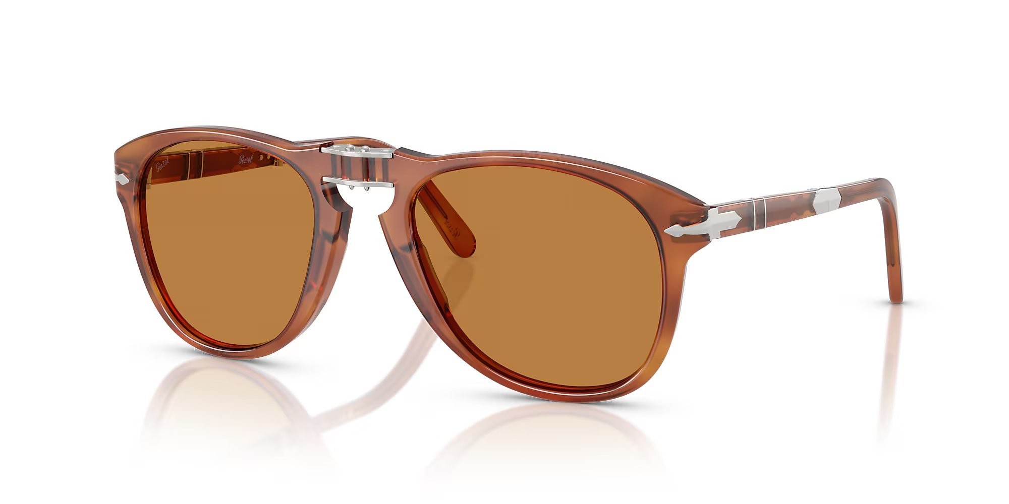 Occhiali da sole Persol Steve McQueen PO 0714SM (96/73) colore terra di siena lenti marrone chiaro