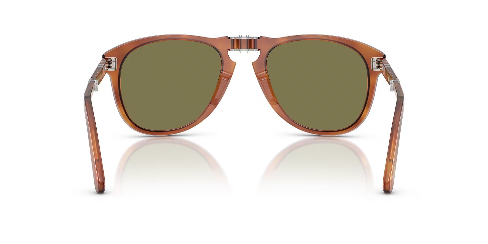Occhiali da sole Persol Steve McQueen PO 0714SM (96/P1) colore terra di siena lenti polar verde