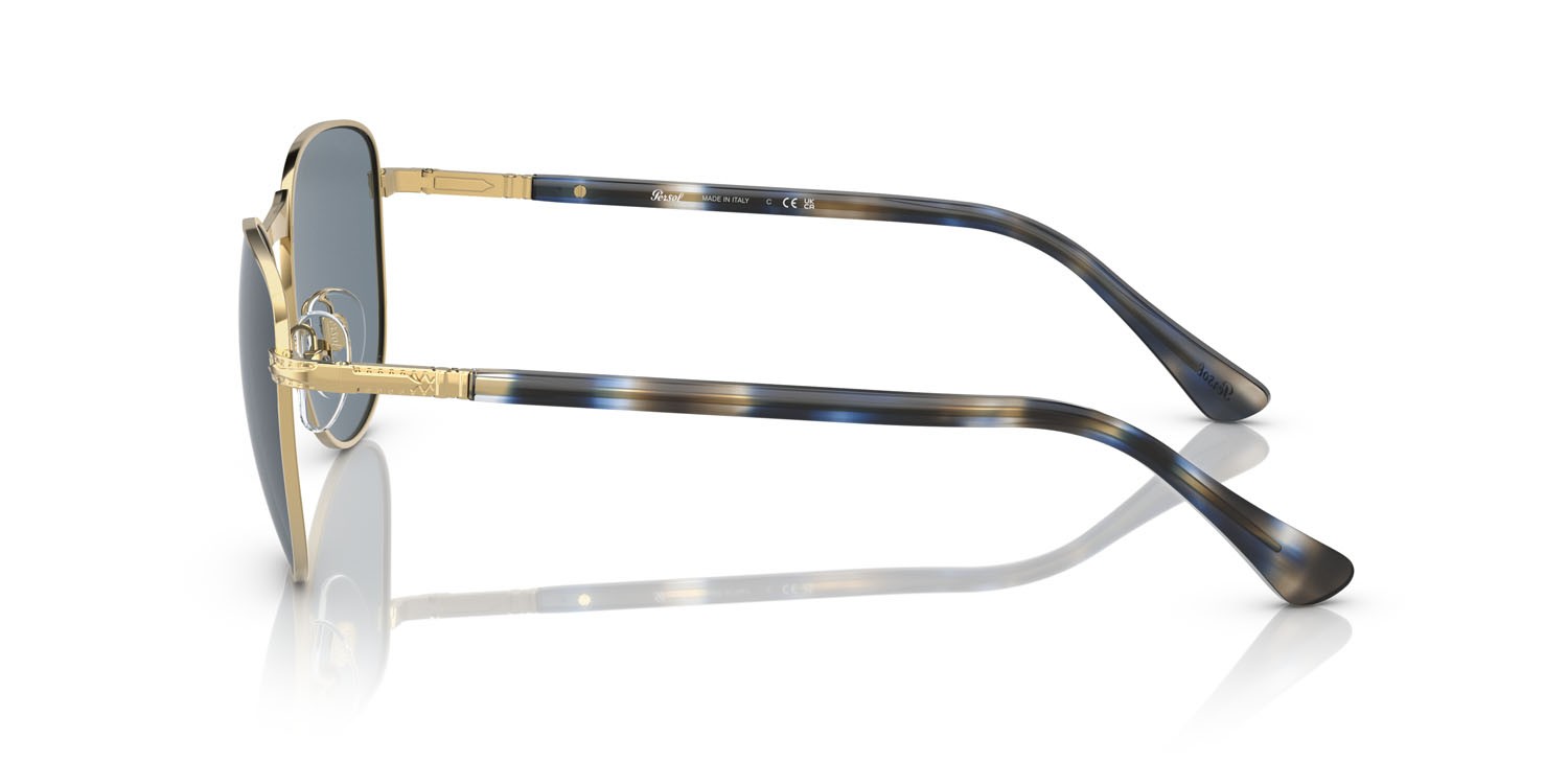 Occhiali da sole Persol PO 1002S (515/56) colore oro forma pantos lenti filtro anti luce blu