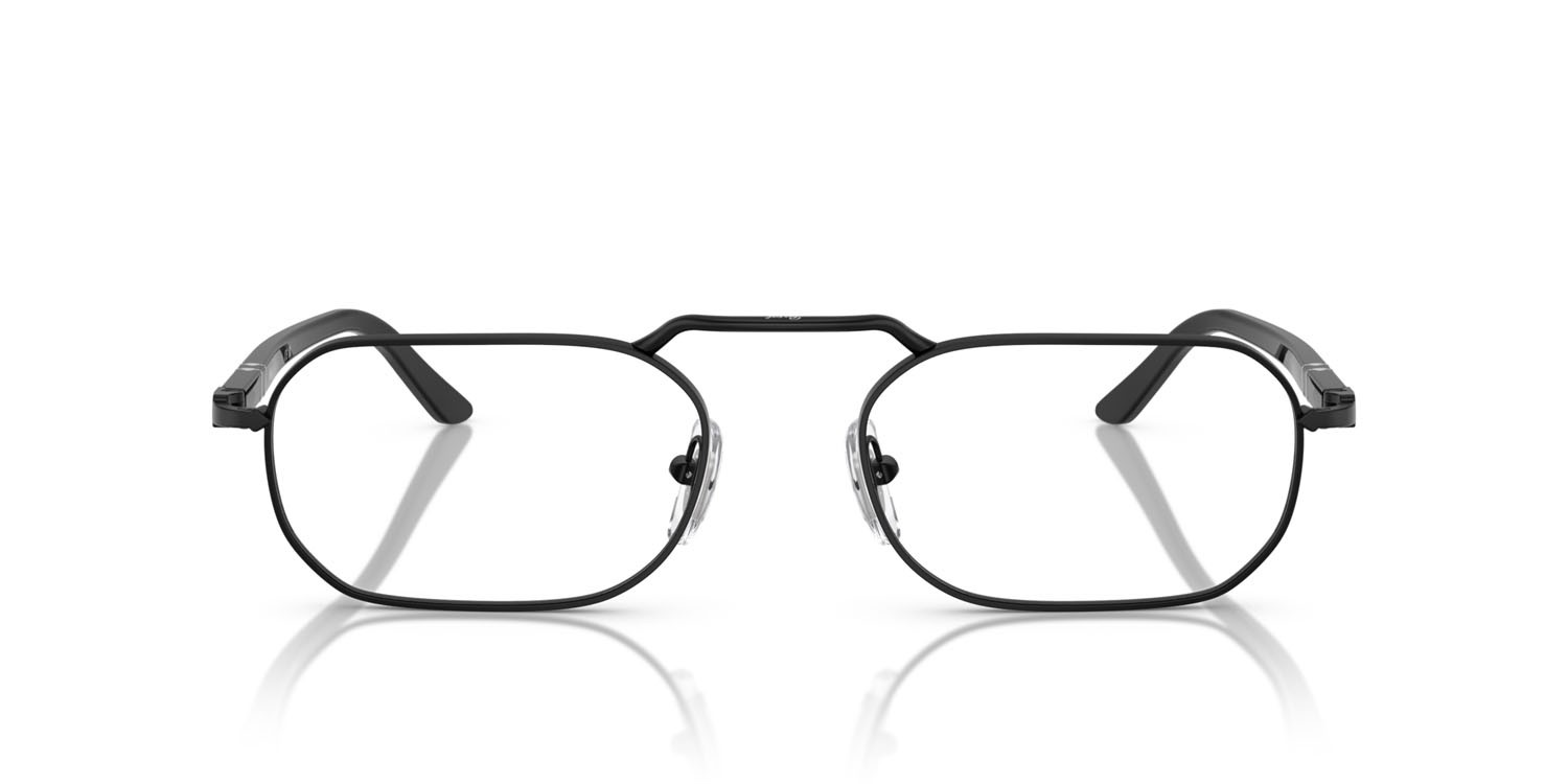 Eyeglasses Persol PO 1020V (1078) color nero semi-lucido shape rectangle lenses lente demo