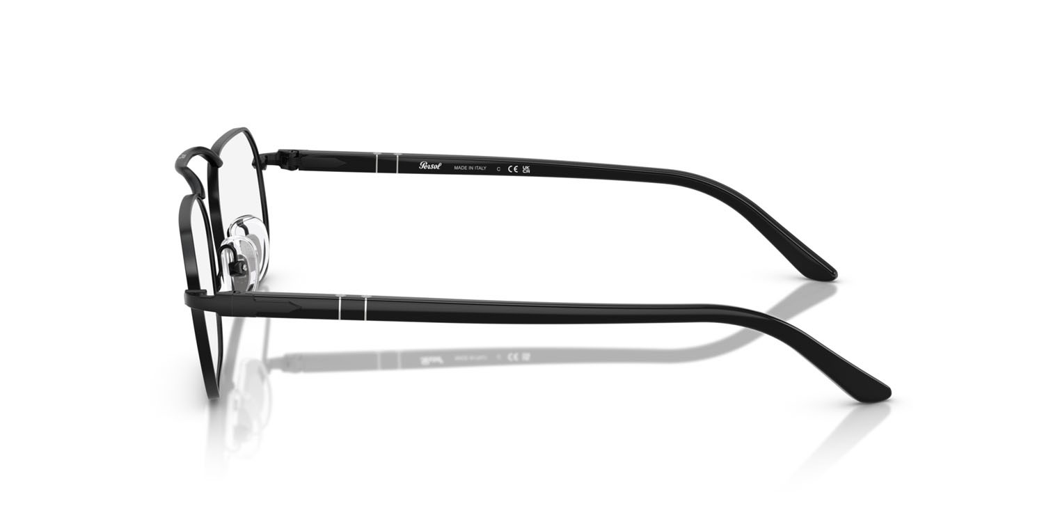 Eyeglasses Persol PO 1020V (1078) color nero semi-lucido shape rectangle lenses lente demo