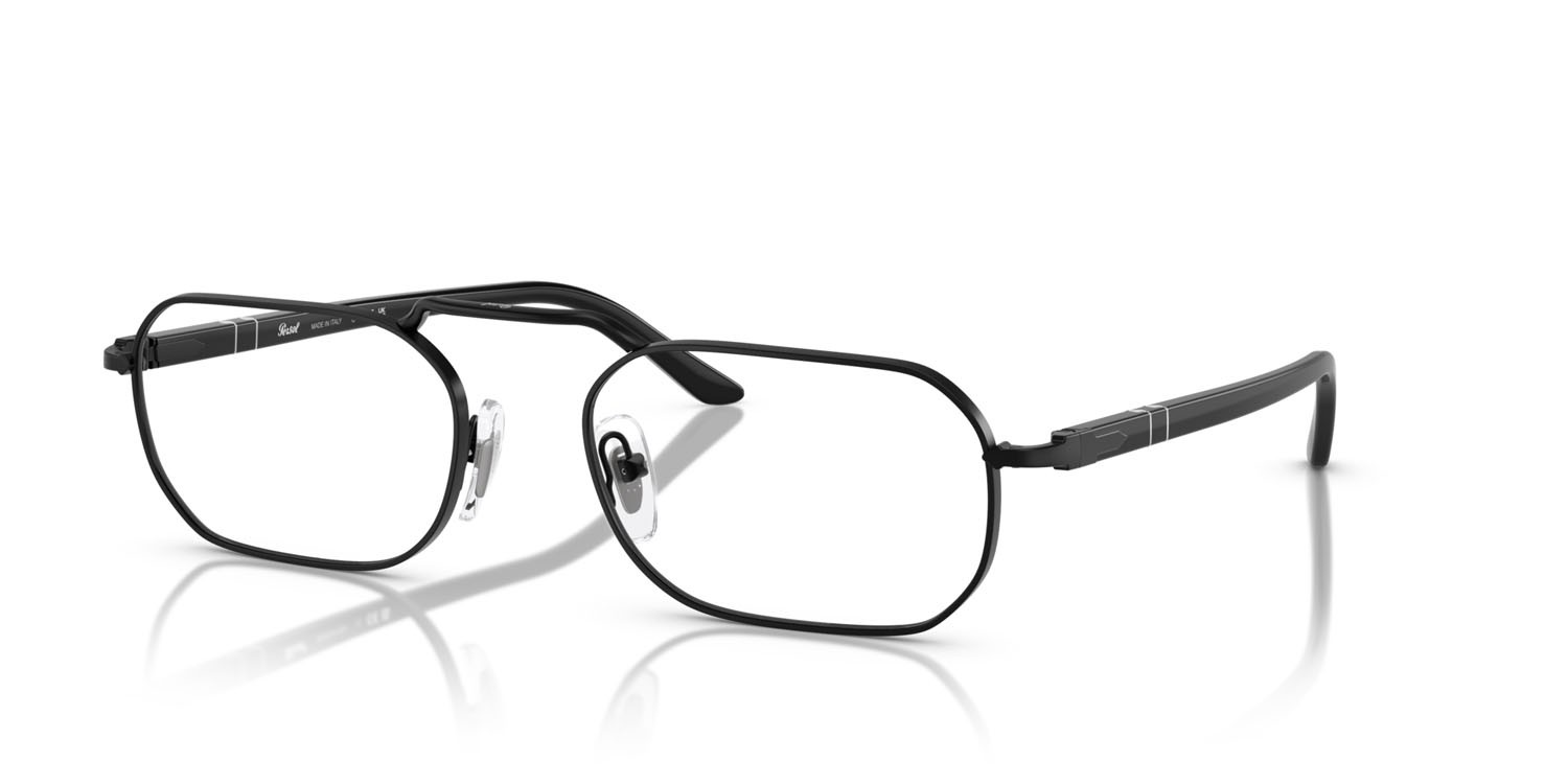 Eyeglasses Persol PO 1020V (1078) color nero semi-lucido shape rectangle lenses lente demo