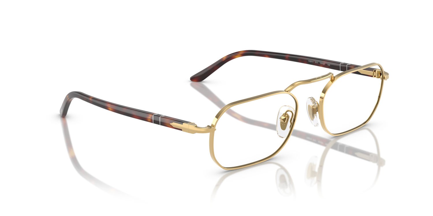 Occhiali da vista Persol PO 1020V (515) colore oro forma rettangolare lenti lente demo