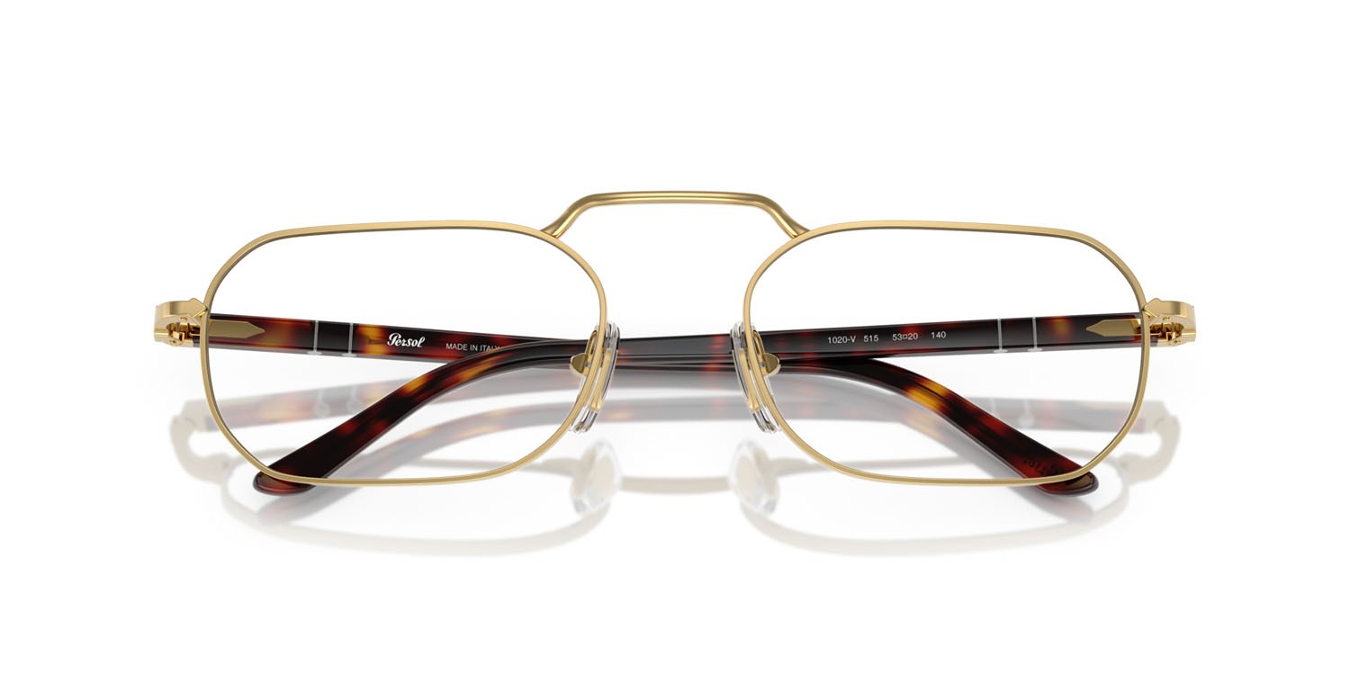 Occhiali da vista Persol PO 1020V (515) colore oro forma rettangolare lenti lente demo