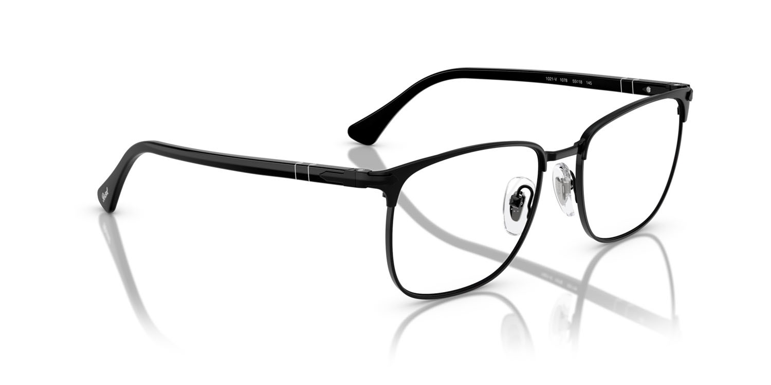 Eyeglasses Persol PO 1021V (1078) color nero shape square lenses lente demo