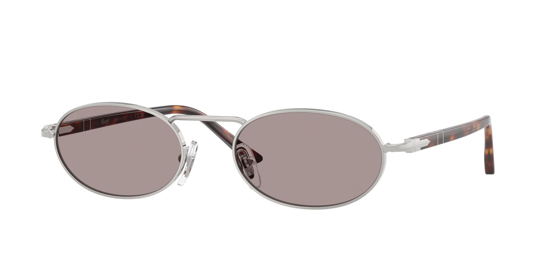 Occhiali da sole Persol PO 1023S (102153) colore argento forma rettangolare lenti viola