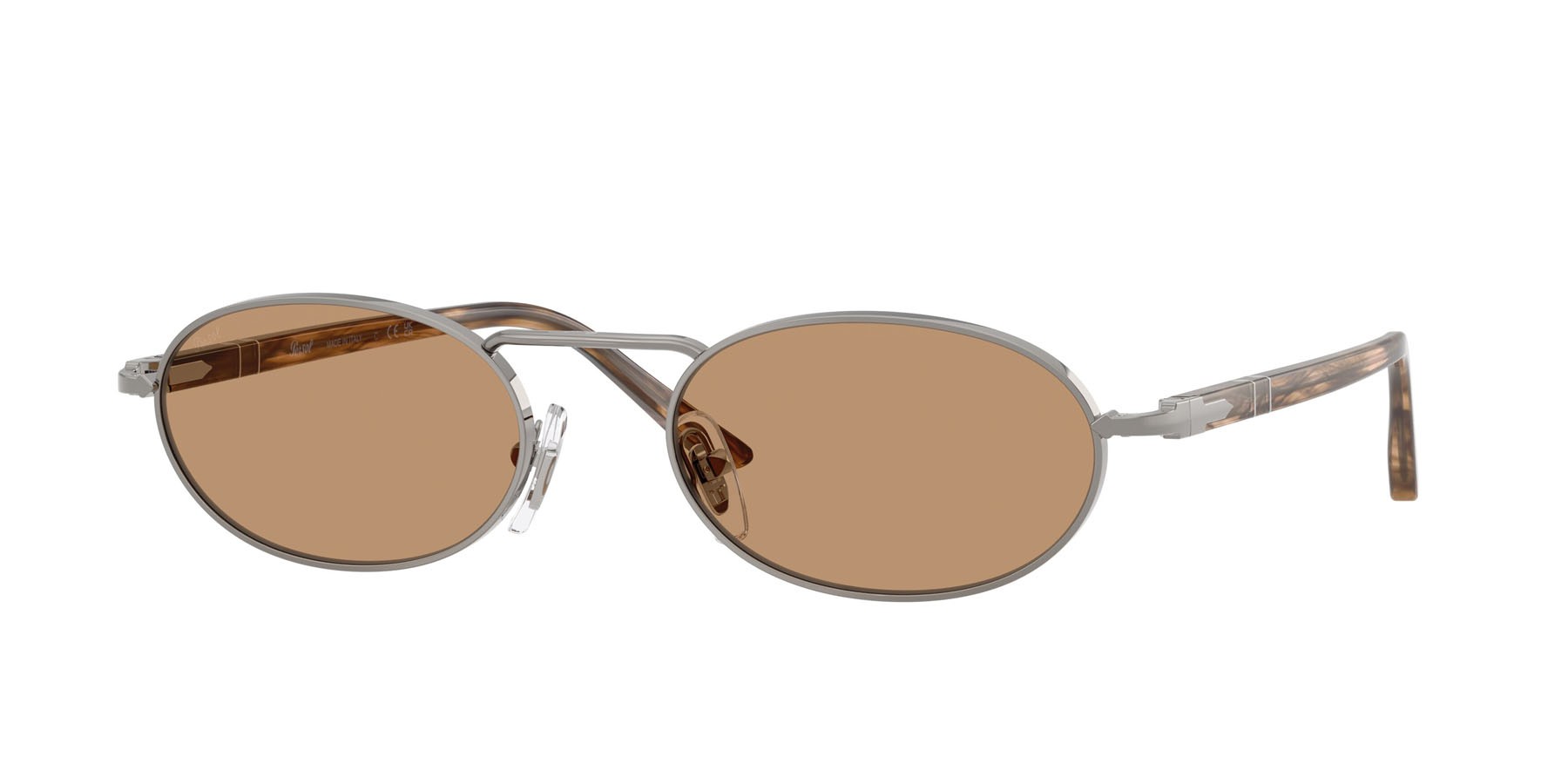 Occhiali da sole Persol PO 1023S (513/53) colore gunmetal forma rettangolare lenti marrone