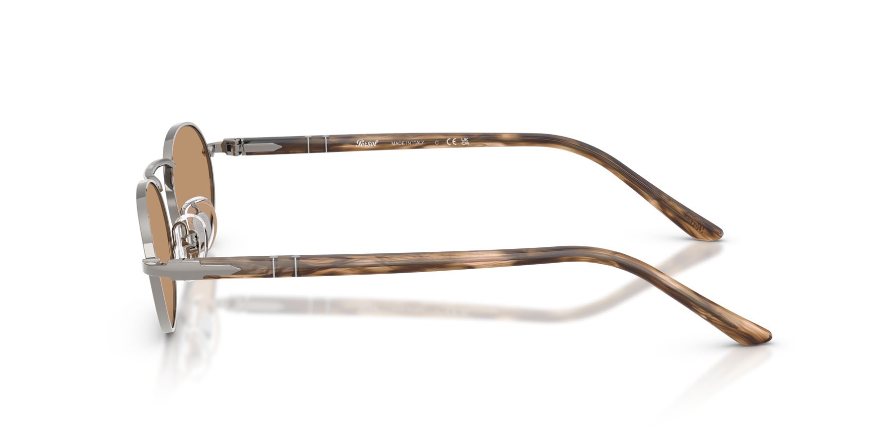 Occhiali da sole Persol PO 1023S (513/53) colore gunmetal forma rettangolare lenti marrone