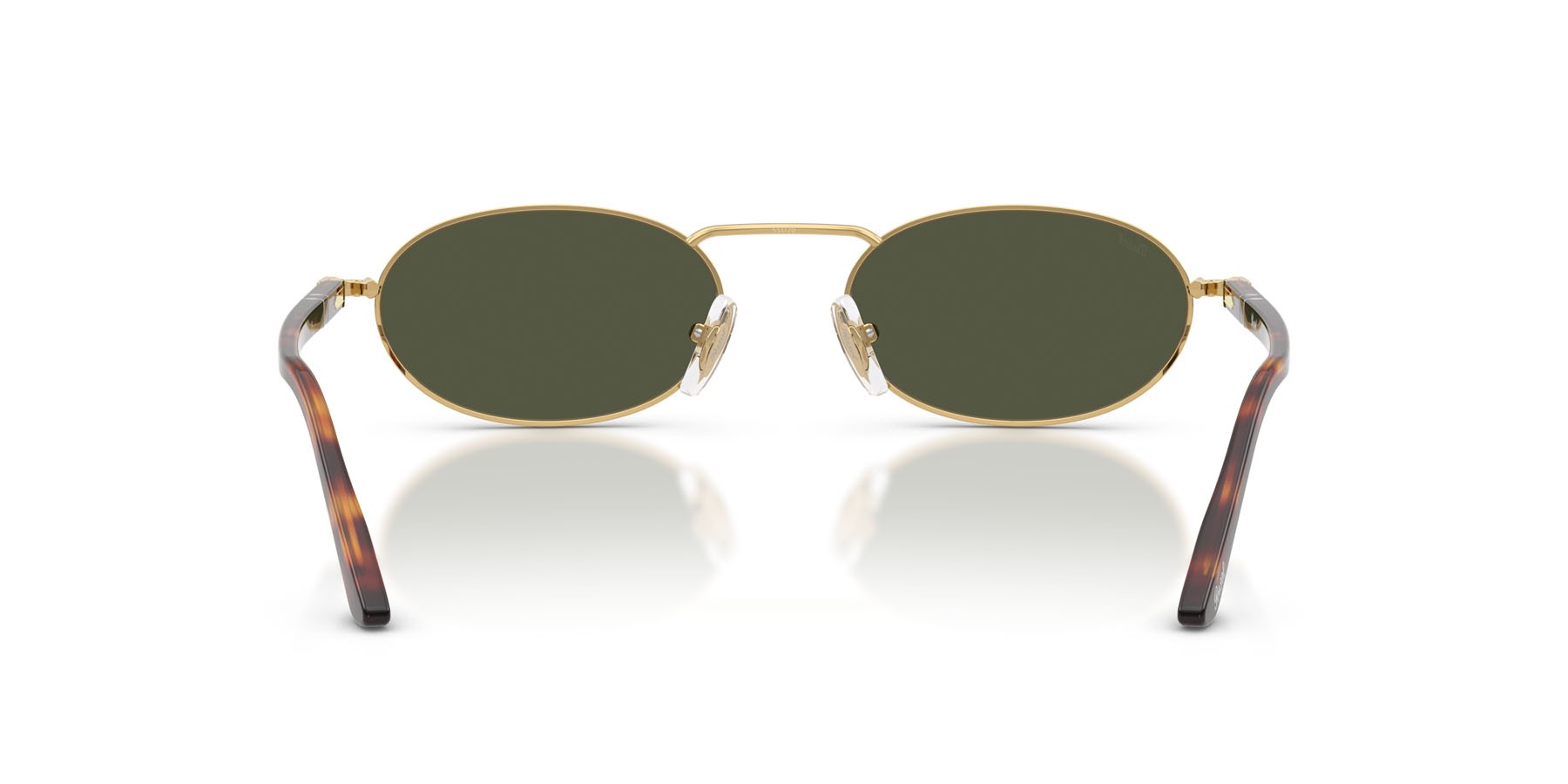 Occhiali da sole Persol PO 1023S (515/31) colore oro forma rettangolare lenti verde