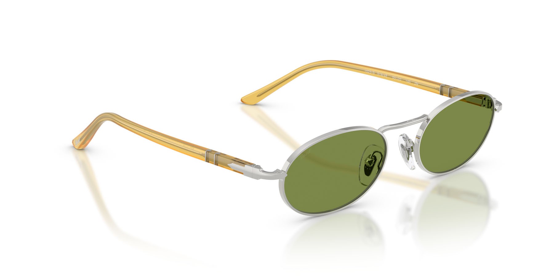 Sunglasses Persol PO 1023S (518/4E) color argento shape rectangle lenses verde