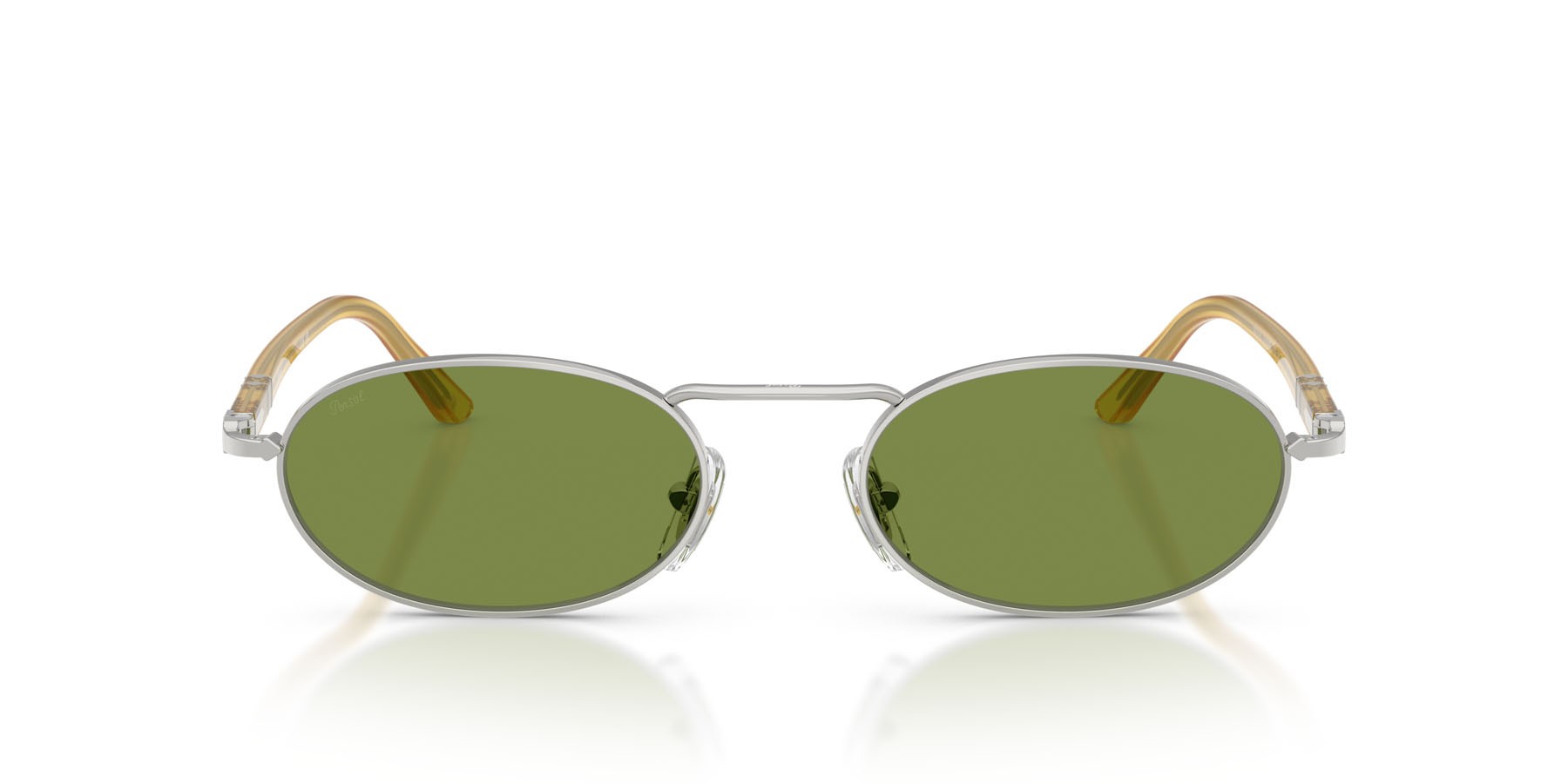 Sunglasses Persol PO 1023S (518/4E) color argento shape rectangle lenses verde