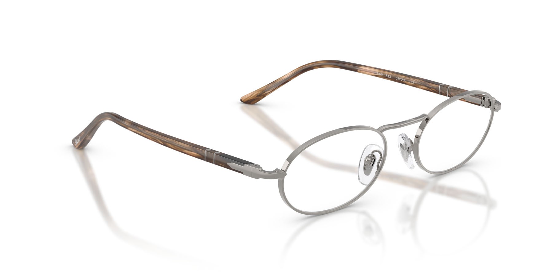 Eyeglasses Persol PO 1023V (513) color gunmetal shape oval lenses lente demo