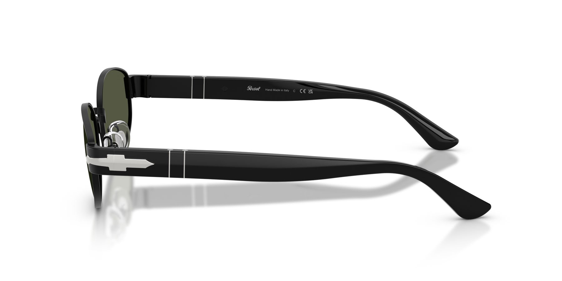 Occhiali da sole Persol PO 1024S (107831) colore nero forma ovale lenti verde