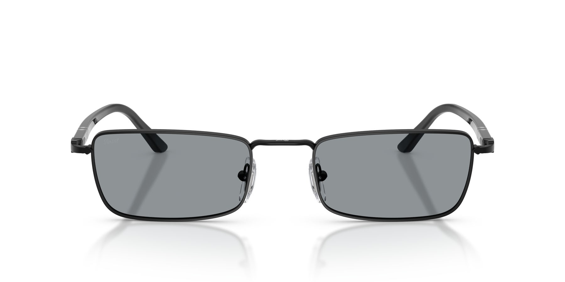Occhiali da sole Persol PO 1025S (1078R5) colore nero forma rettangolare lenti grigio