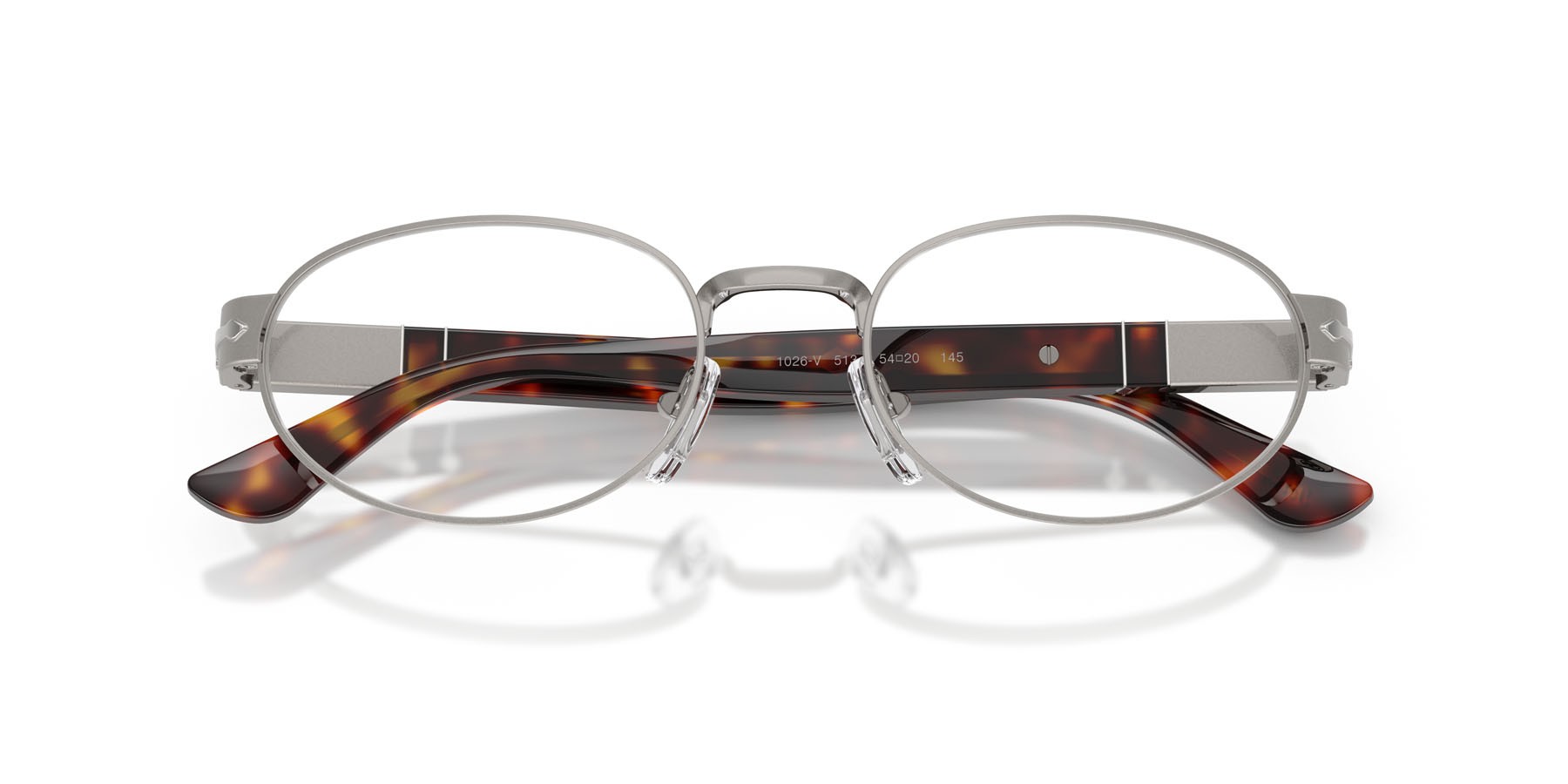 Eyeglasses Persol PO 1026V (513) color gunmetal shape oval lenses lente demo