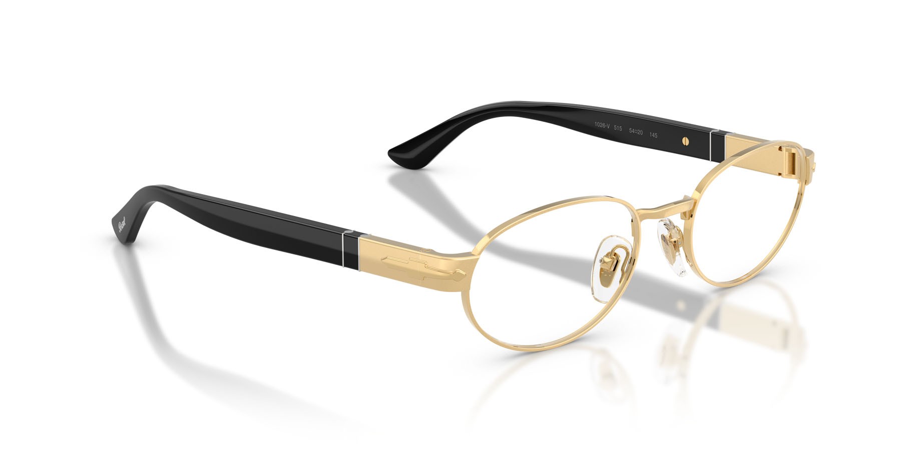 Occhiali da vista Persol PO 1026V (515) colore oro forma ovale lenti lente demo