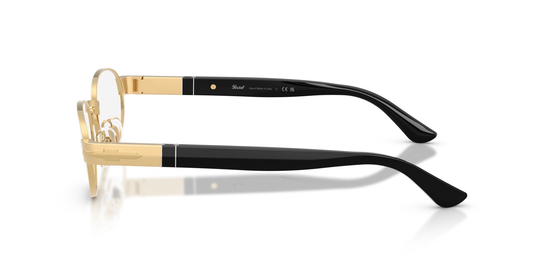 Occhiali da vista Persol PO 1026V (515) colore oro forma ovale lenti lente demo