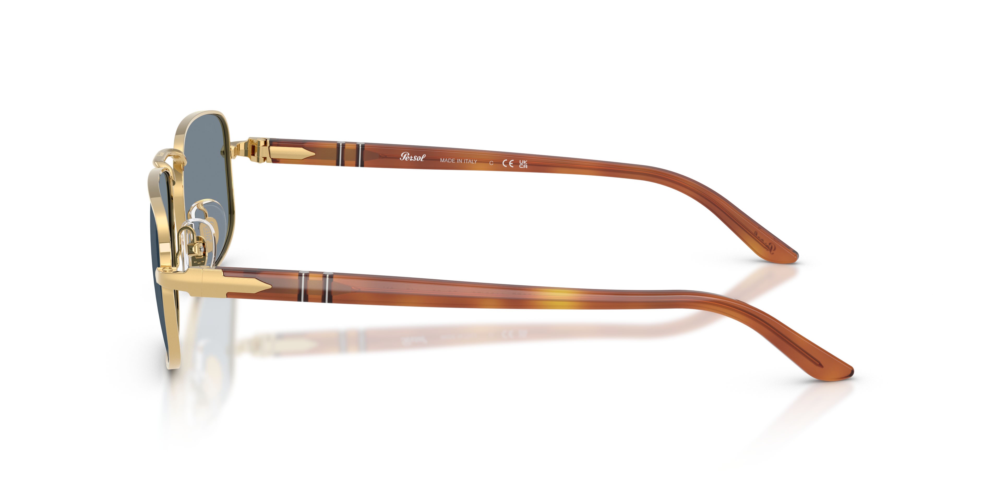 Sunglasses Persol PO 1027S (113256) color oro shape square lenses azzurro