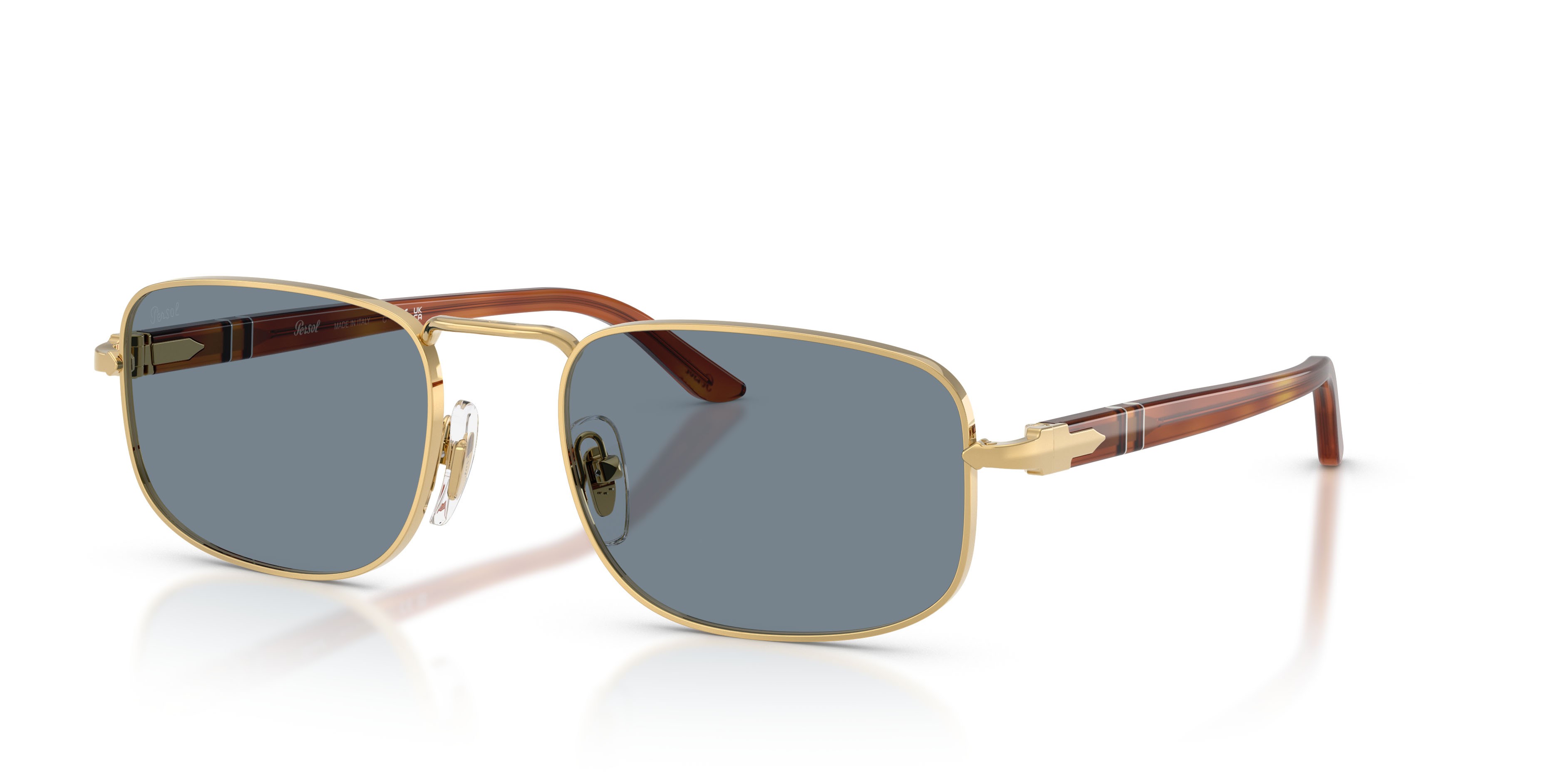 Sunglasses Persol PO 1027S (113256) color oro shape square lenses azzurro