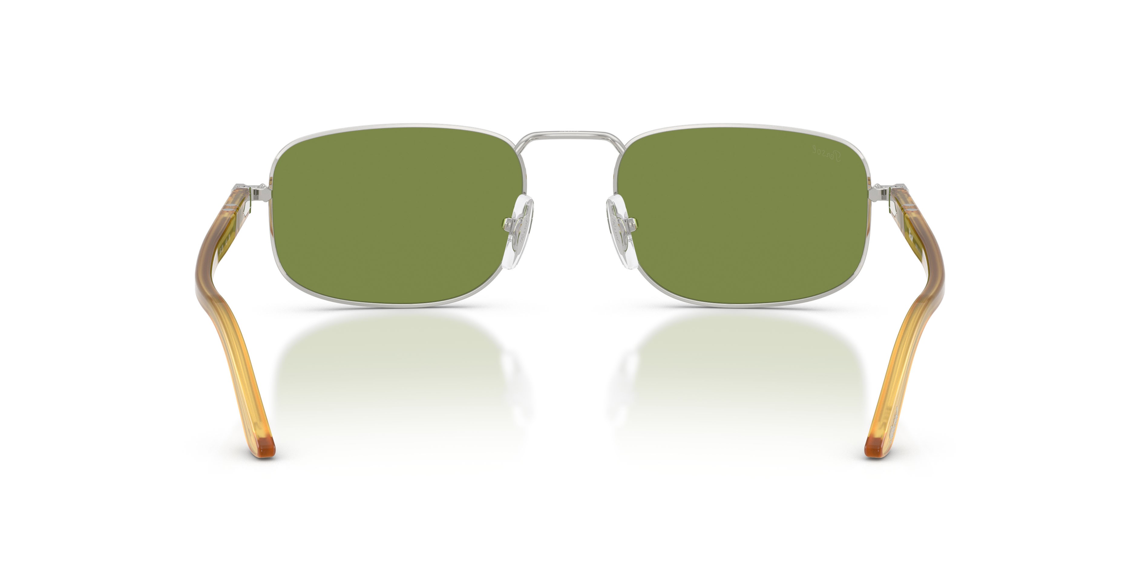 Sunglasses Persol PO 1027S (518/4E) color argento shape square lenses verde