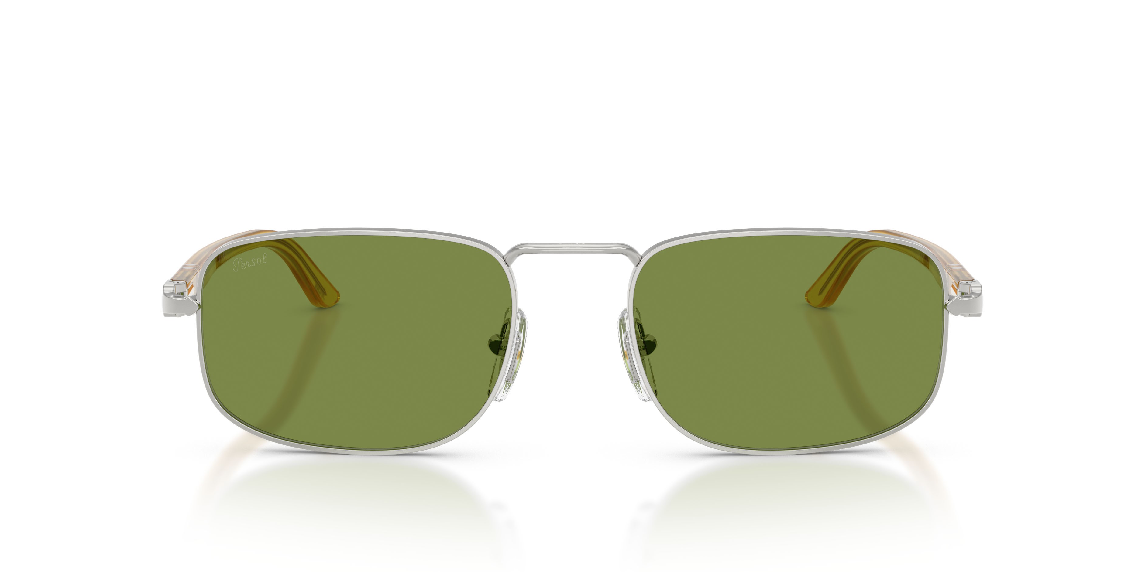 Sunglasses Persol PO 1027S (518/4E) color argento shape square lenses verde
