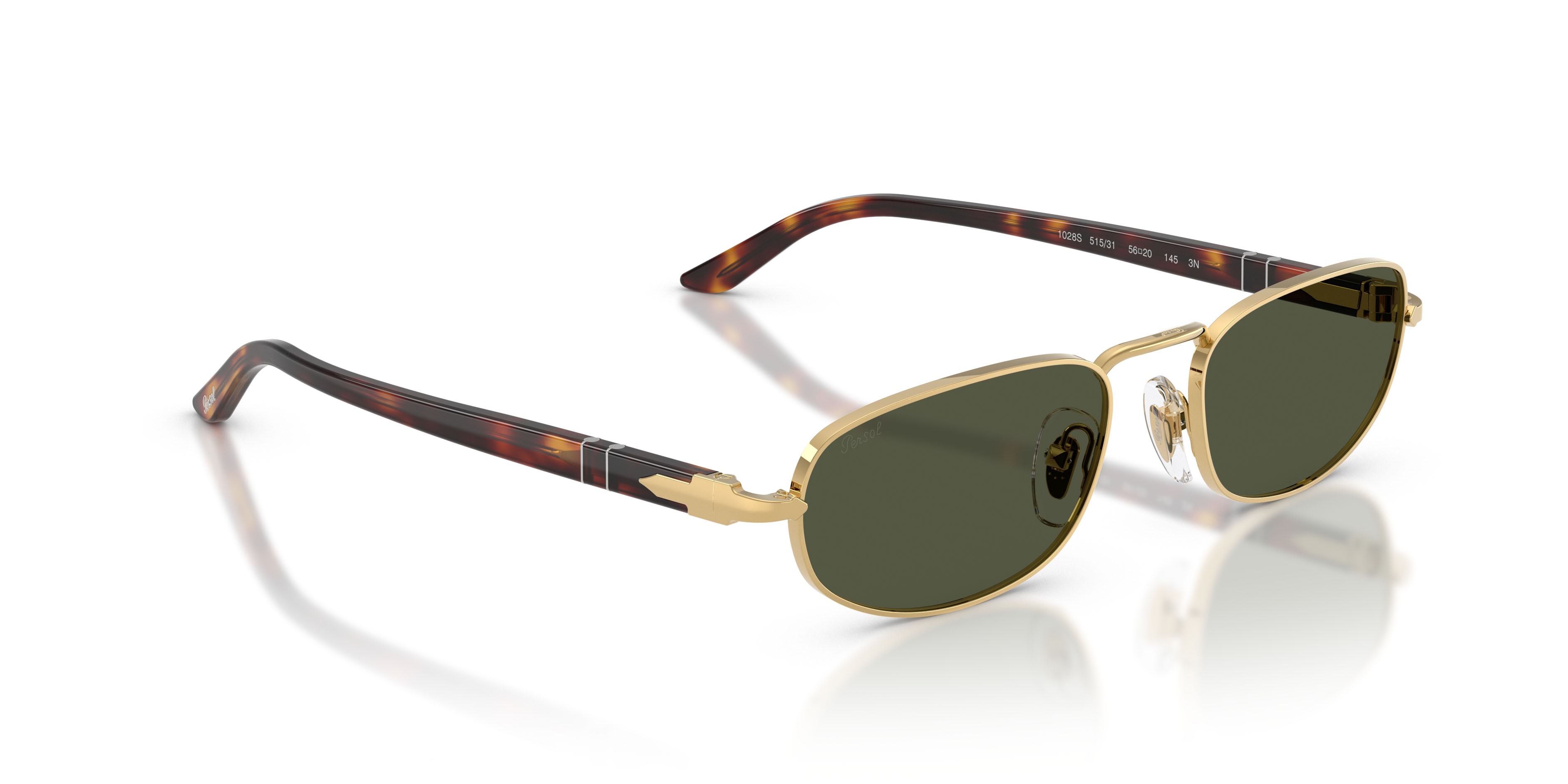 Sunglasses Persol PO 1028S (515/31) color oro shape square lenses verde