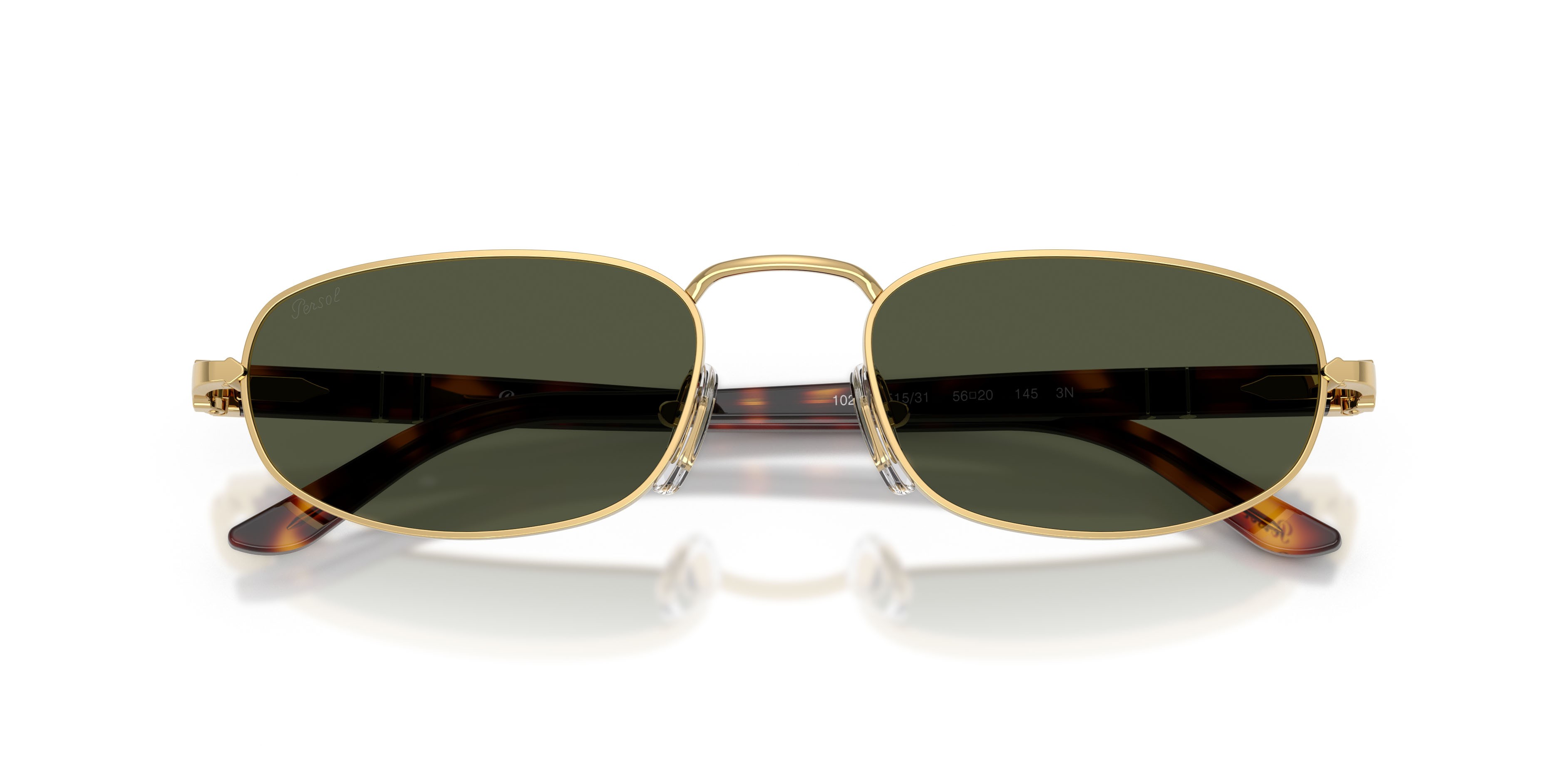 Sunglasses Persol PO 1028S (515/31) color oro shape square lenses verde