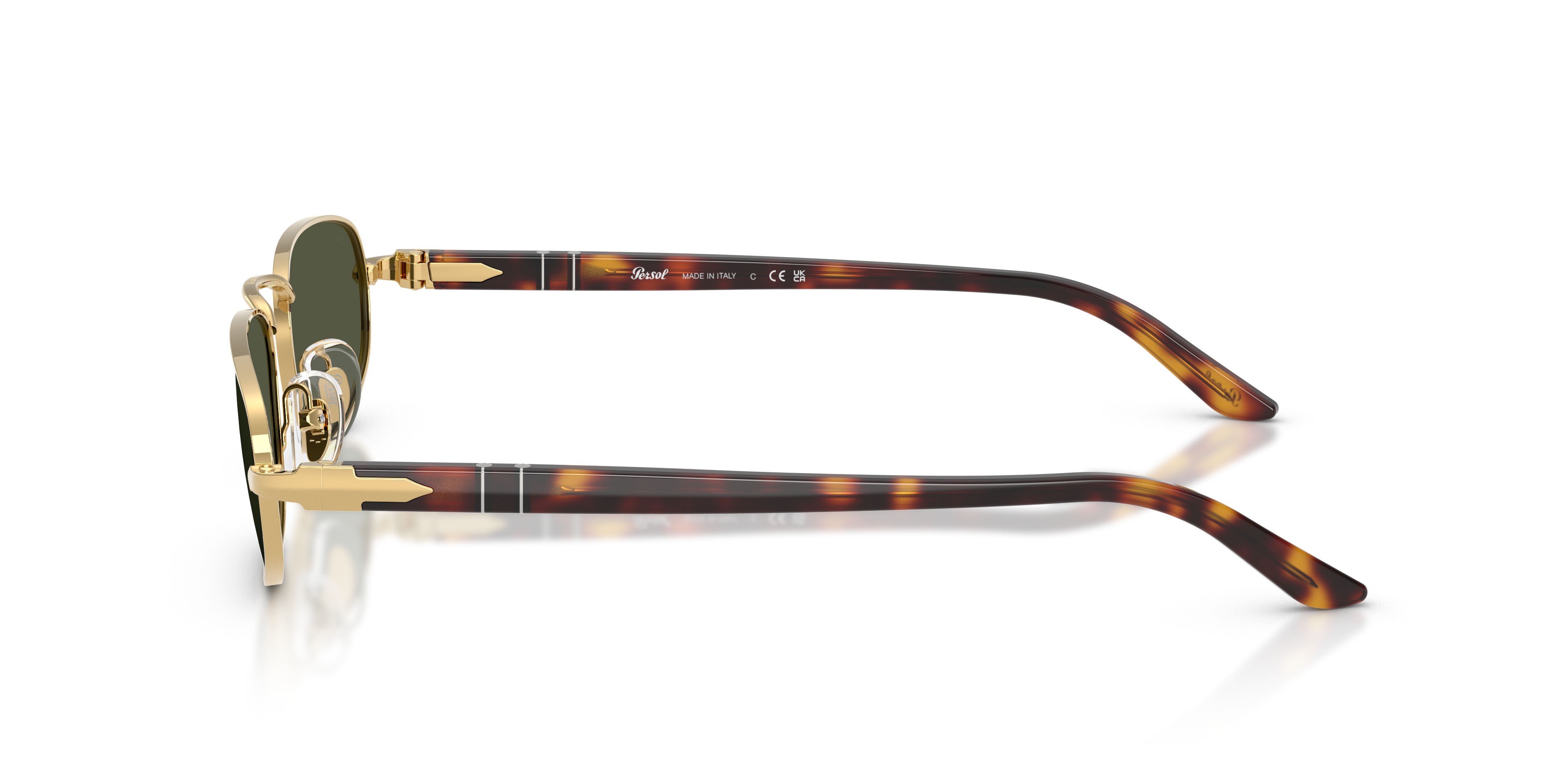 Sunglasses Persol PO 1028S (515/31) color oro shape square lenses verde