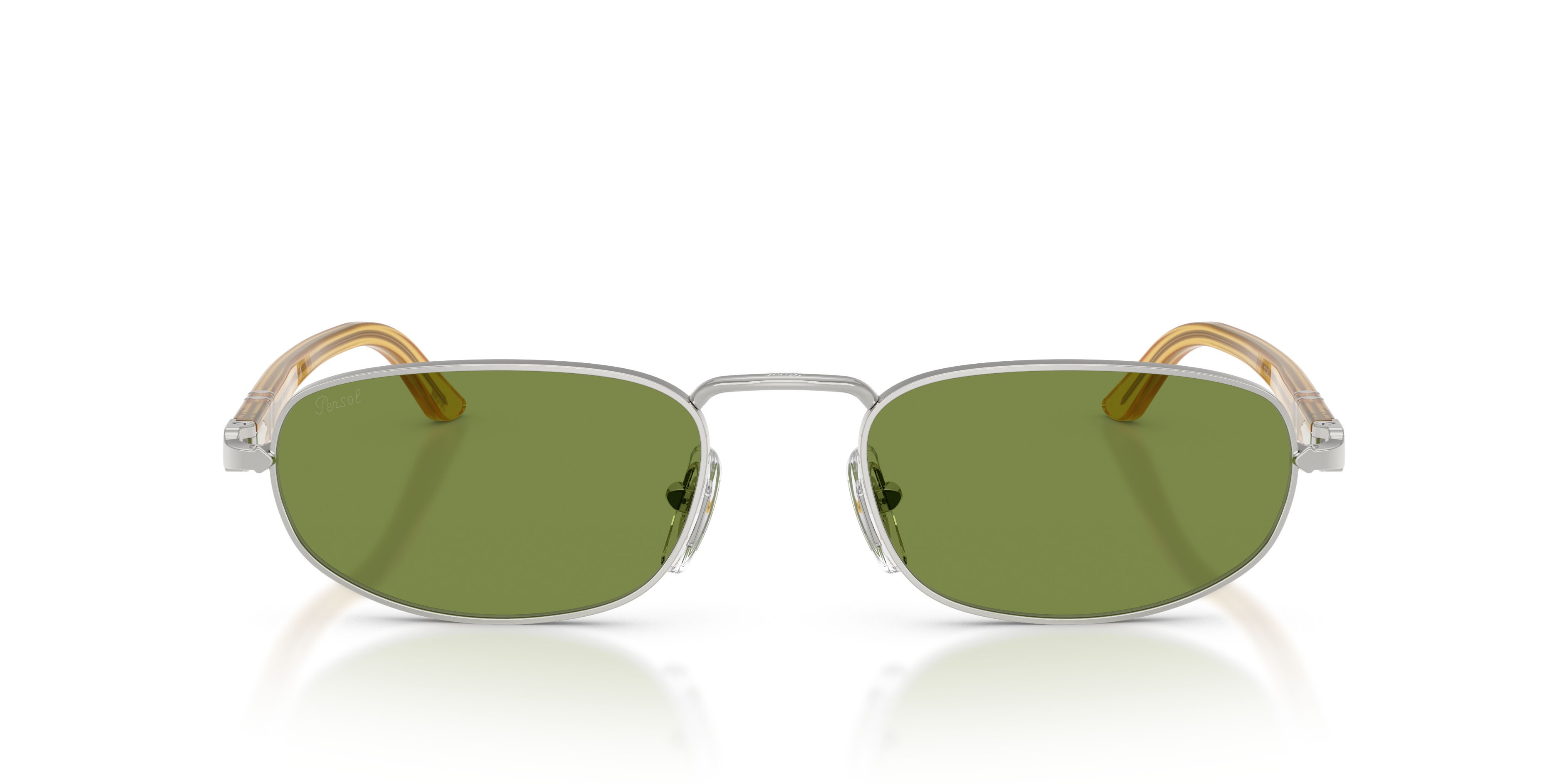 Sunglasses Persol PO 1028S (518/4E) color argento shape square lenses verde