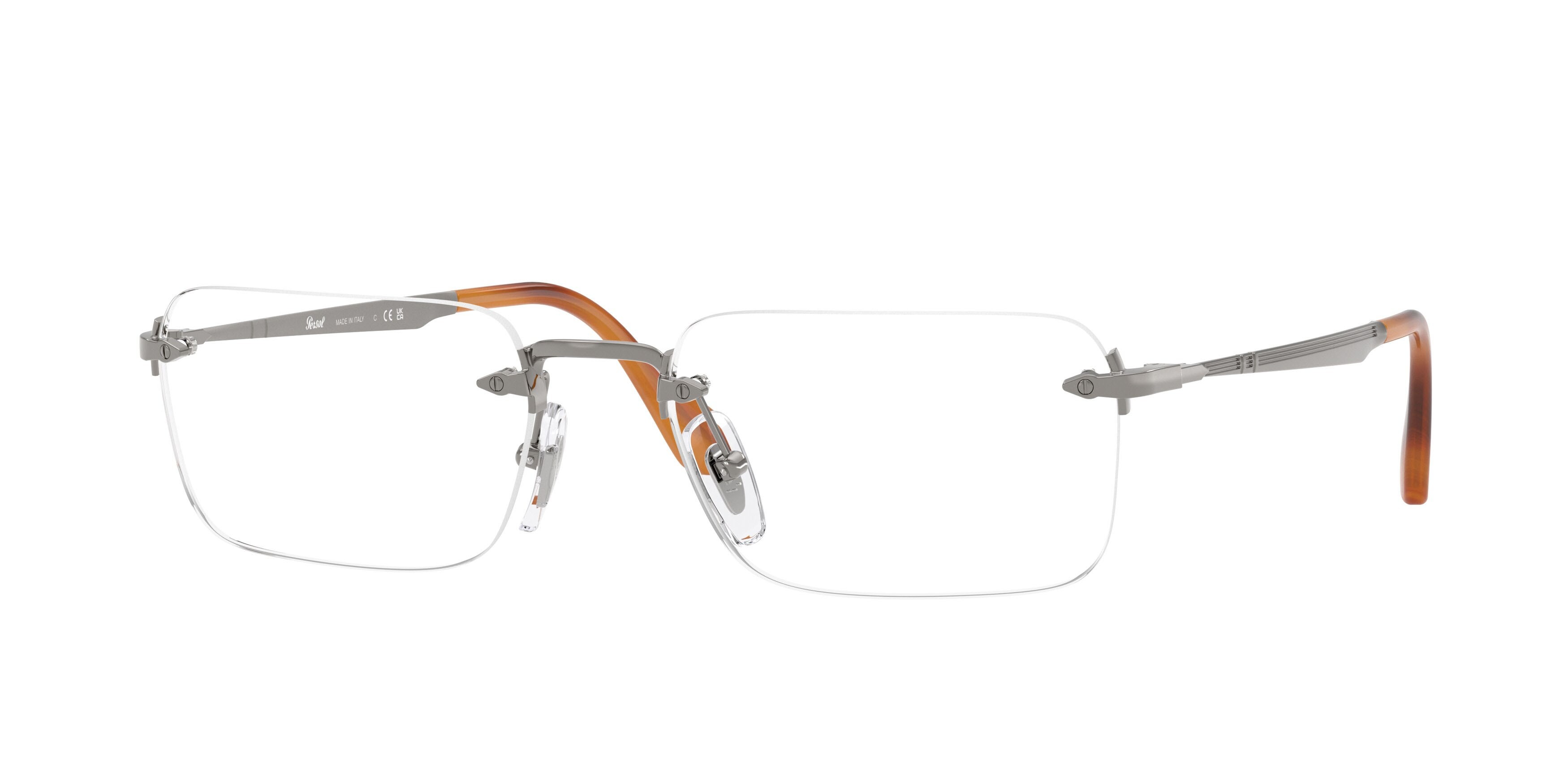 Eyeglasses Persol Luc PO 1030V (513) color gunmetal shape rectangle lenses lente demo