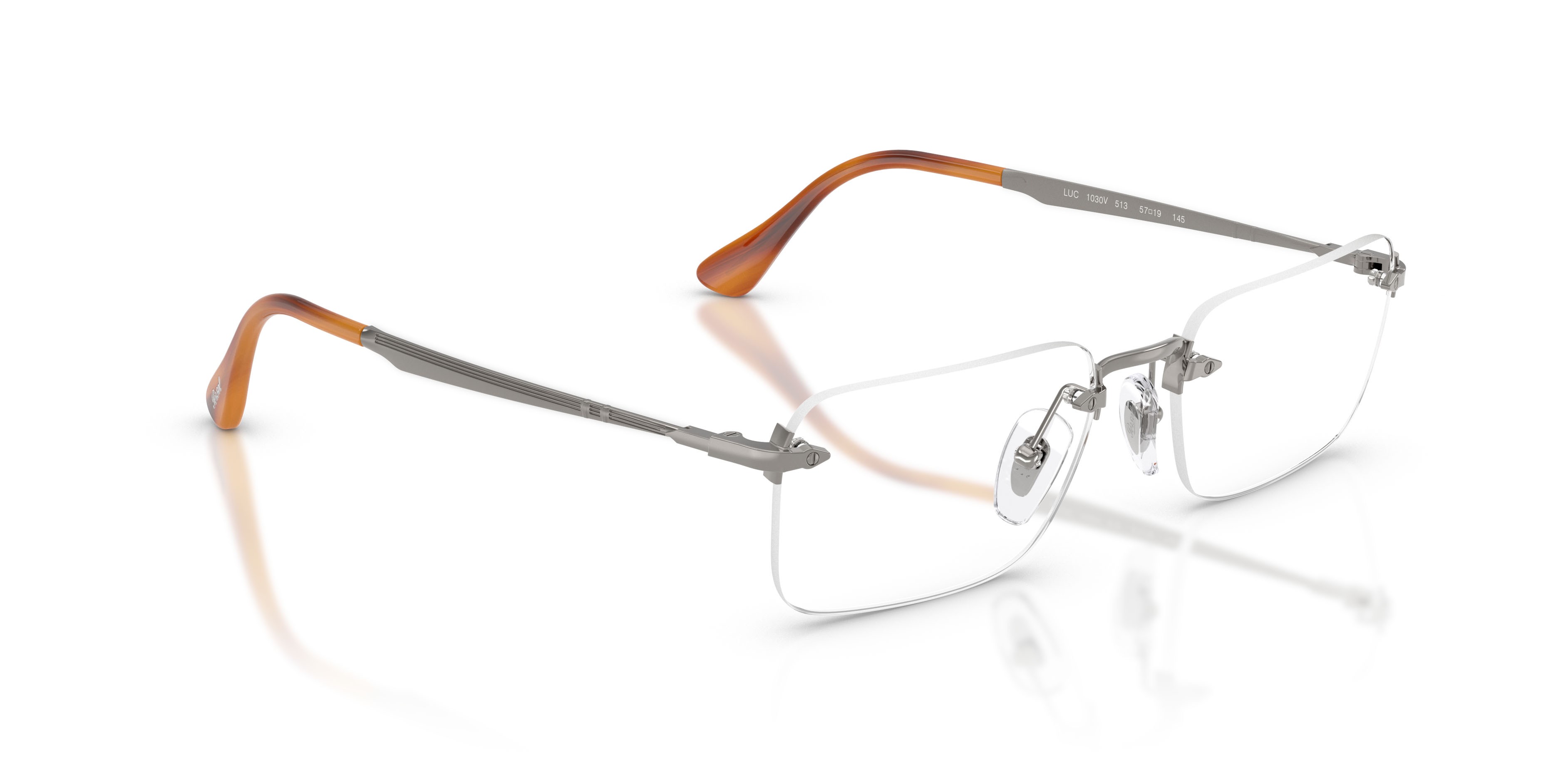 Eyeglasses Persol Luc PO 1030V (513) color gunmetal shape rectangle lenses lente demo