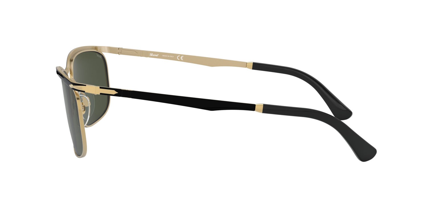 Sonnenbrillen Persol Key West PO 2458S (108631) farbe nero opaco-oro form rechteckig gläser verde