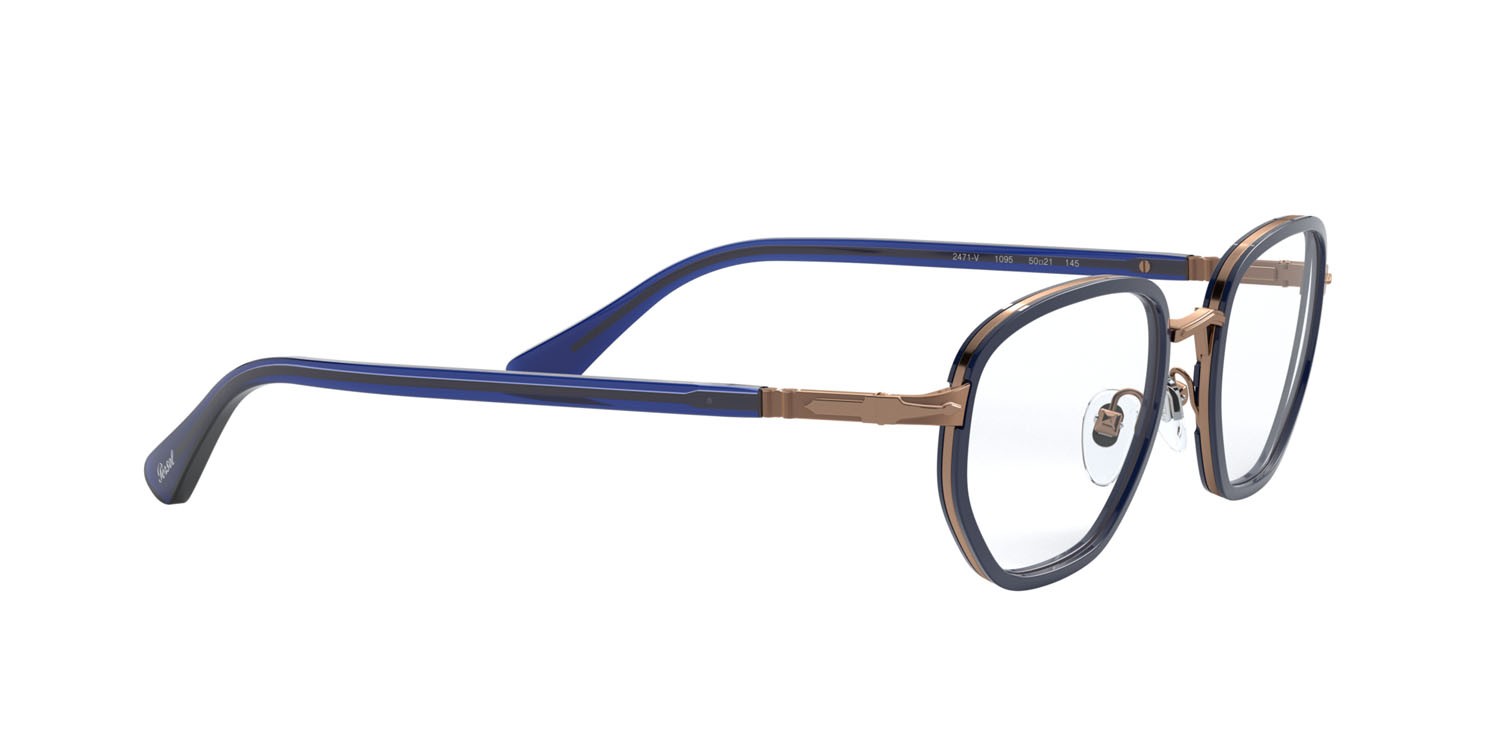 Brillen Persol PO 2471V (1095) farbe blu form pantos gläser trasparente