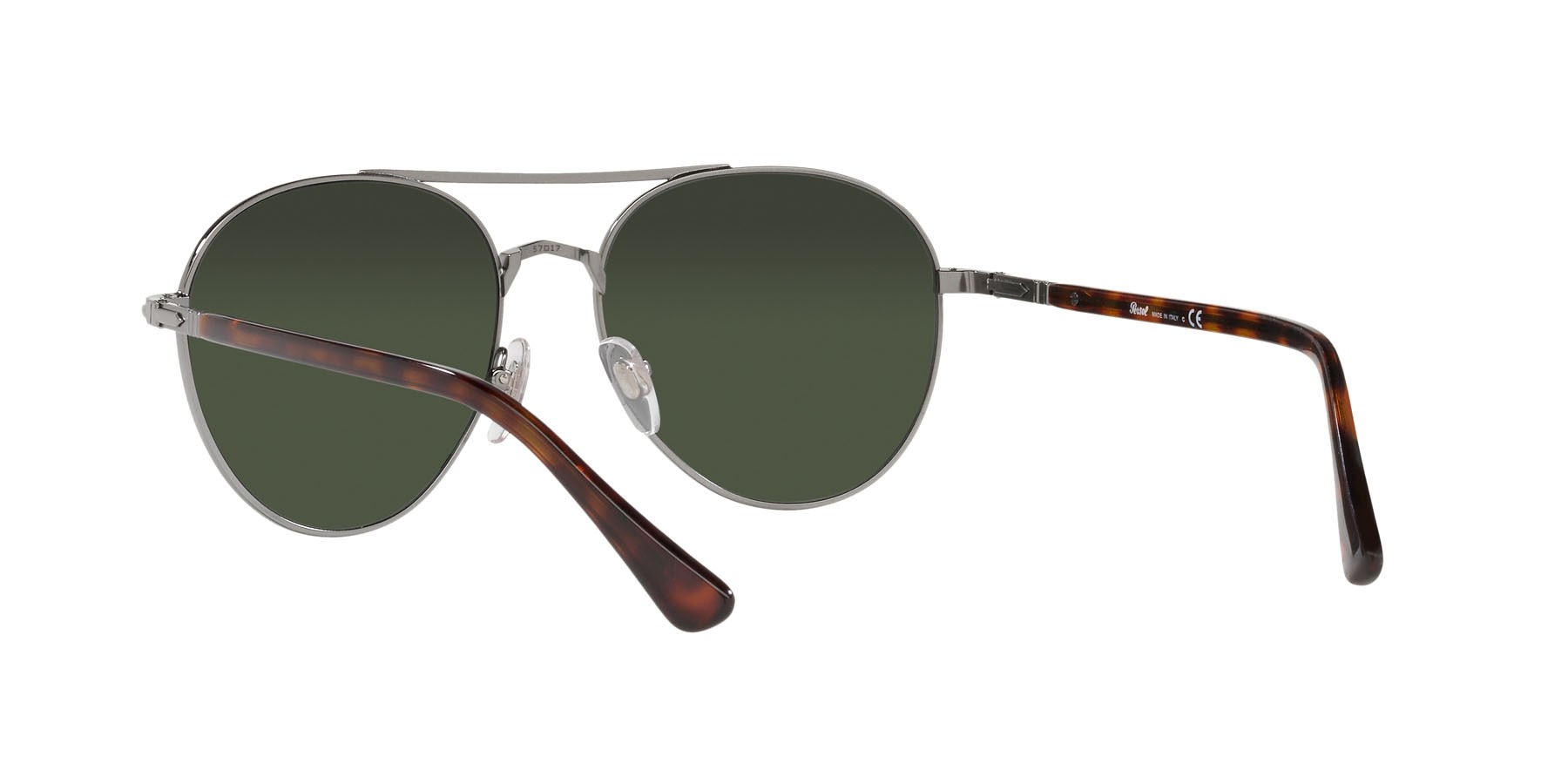 Sunglasses Persol PO 2477S (513/31) color gunmetal shape pantos lenses verde