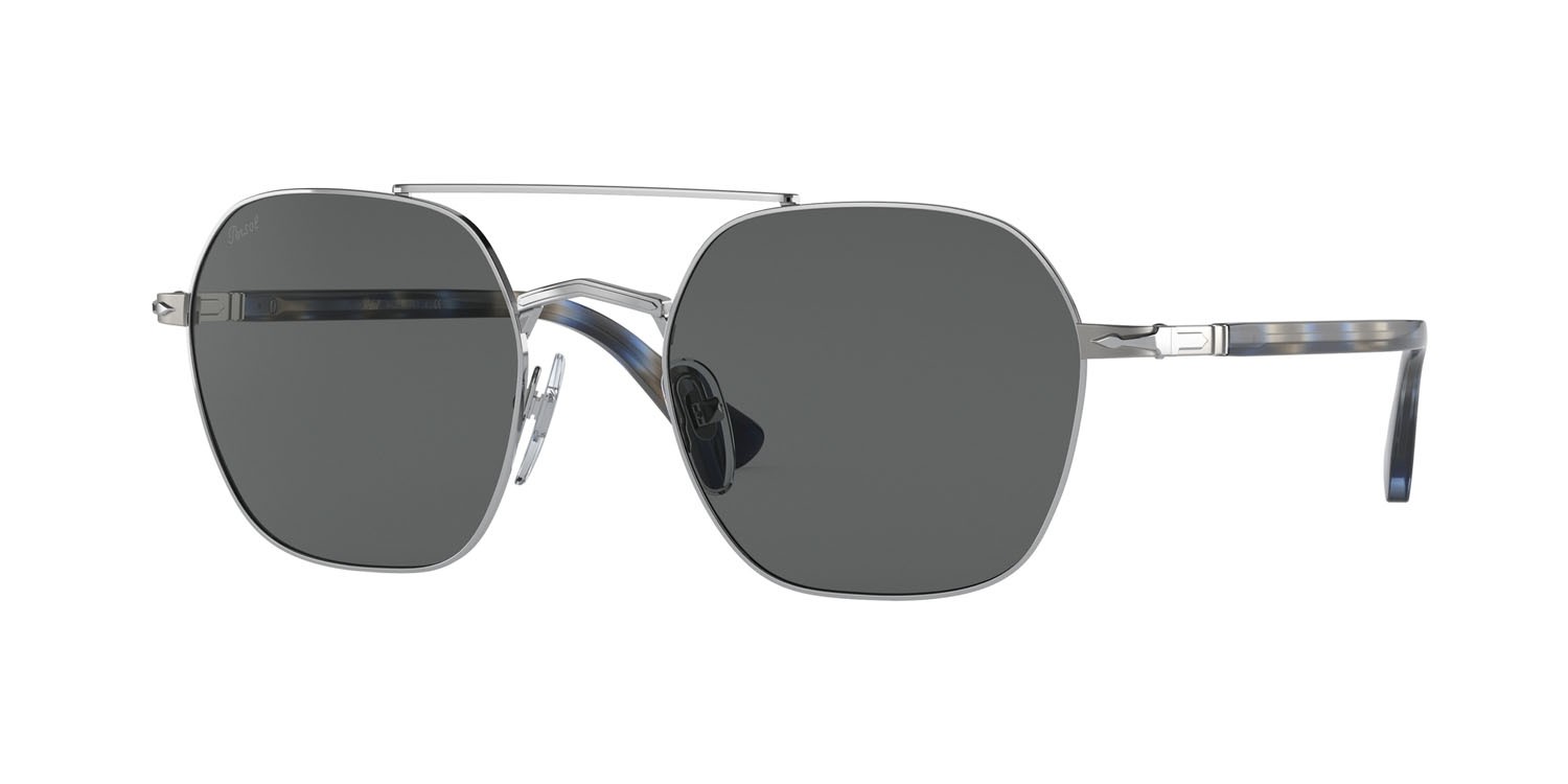 Sonnenbrillen Persol PO 2483S (1106B1) farbe argento form quadratisch gläser grigio scuro