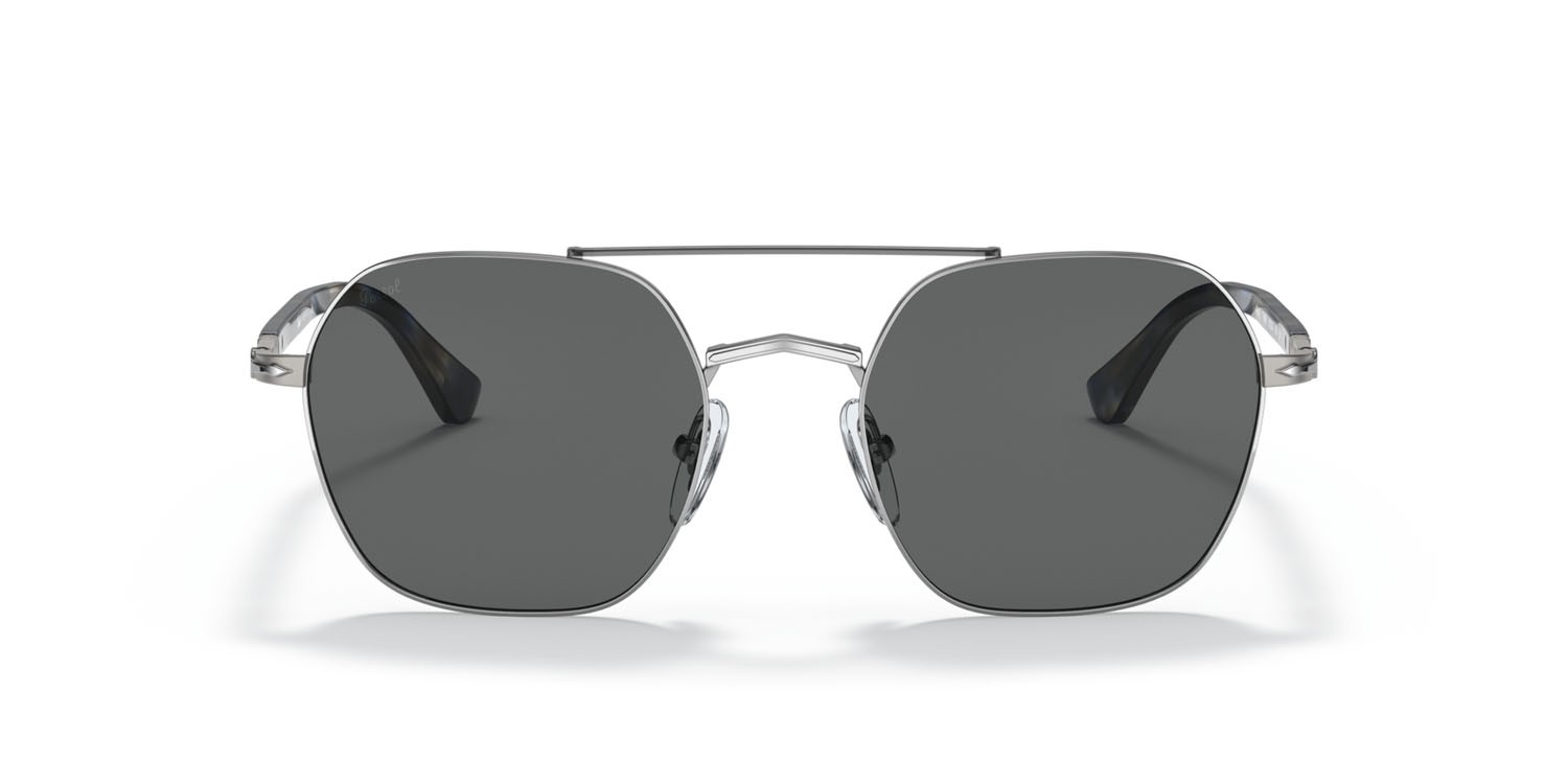 Sonnenbrillen Persol PO 2483S (1106B1) farbe argento form quadratisch gläser grigio scuro