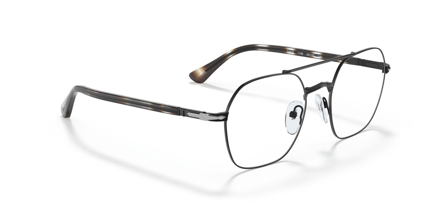 Brillen Persol PO 2483V (1108) farbe nero form quadratisch gläser trasparente