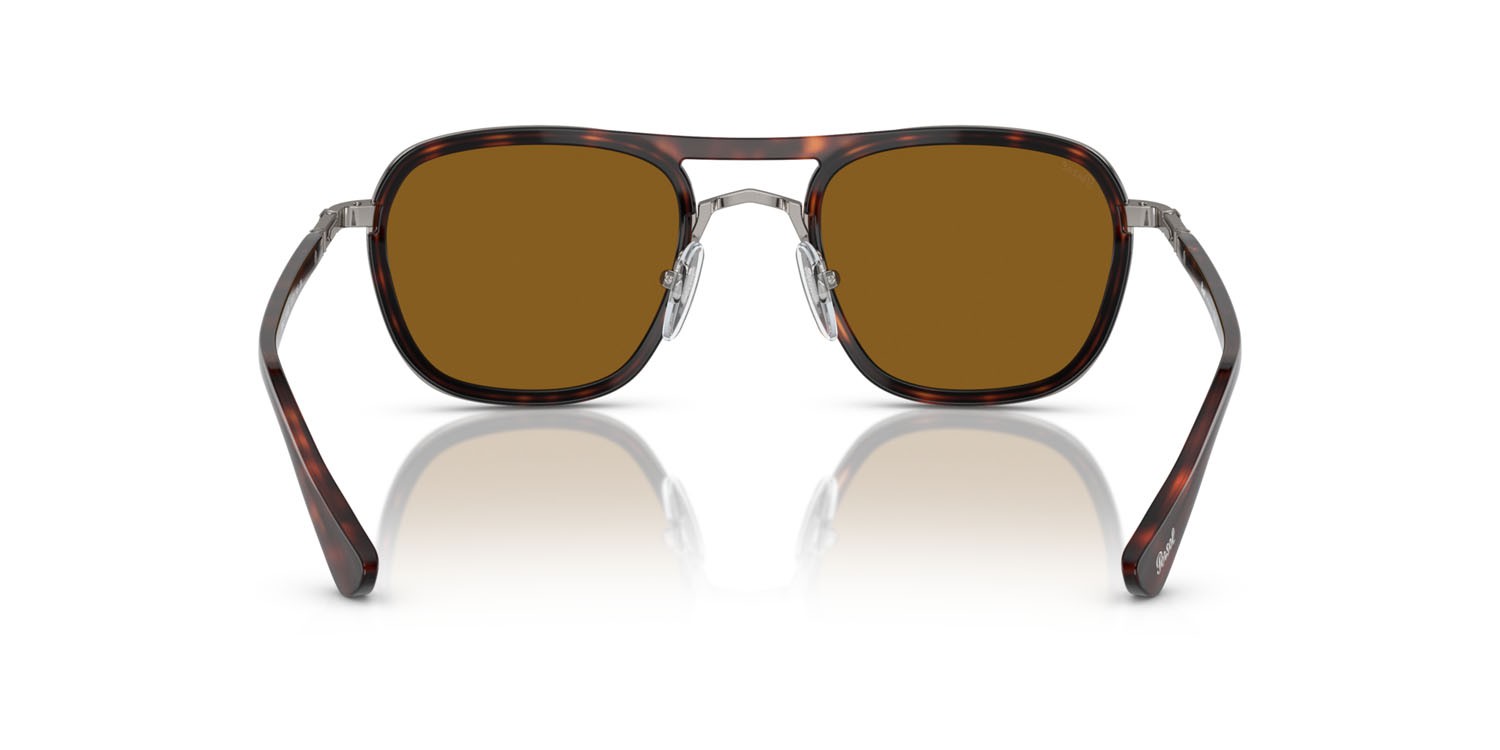 Occhiali da sole Persol PO 2484S (114433) colore gunmetal/havana forma rettangolare lenti marrone