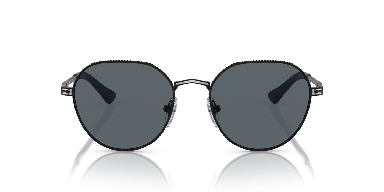 Occhiali da sole Persol PO 2486S (1111R5) colore nero/argento forma quadrato lenti blu