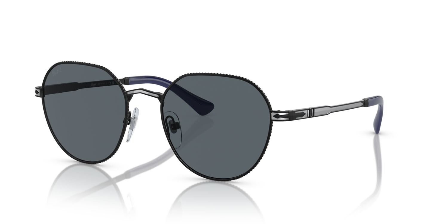 Occhiali da sole Persol PO 2486S (1111R5) colore nero/argento forma quadrato lenti blu