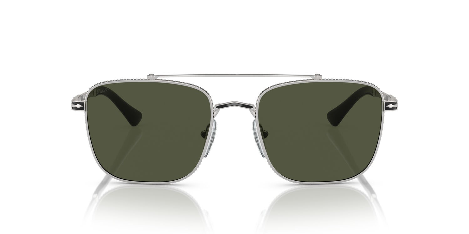 Sonnenbrillen Persol PO 2487S (111331) farbe argento/nero form quadratisch gläser verde