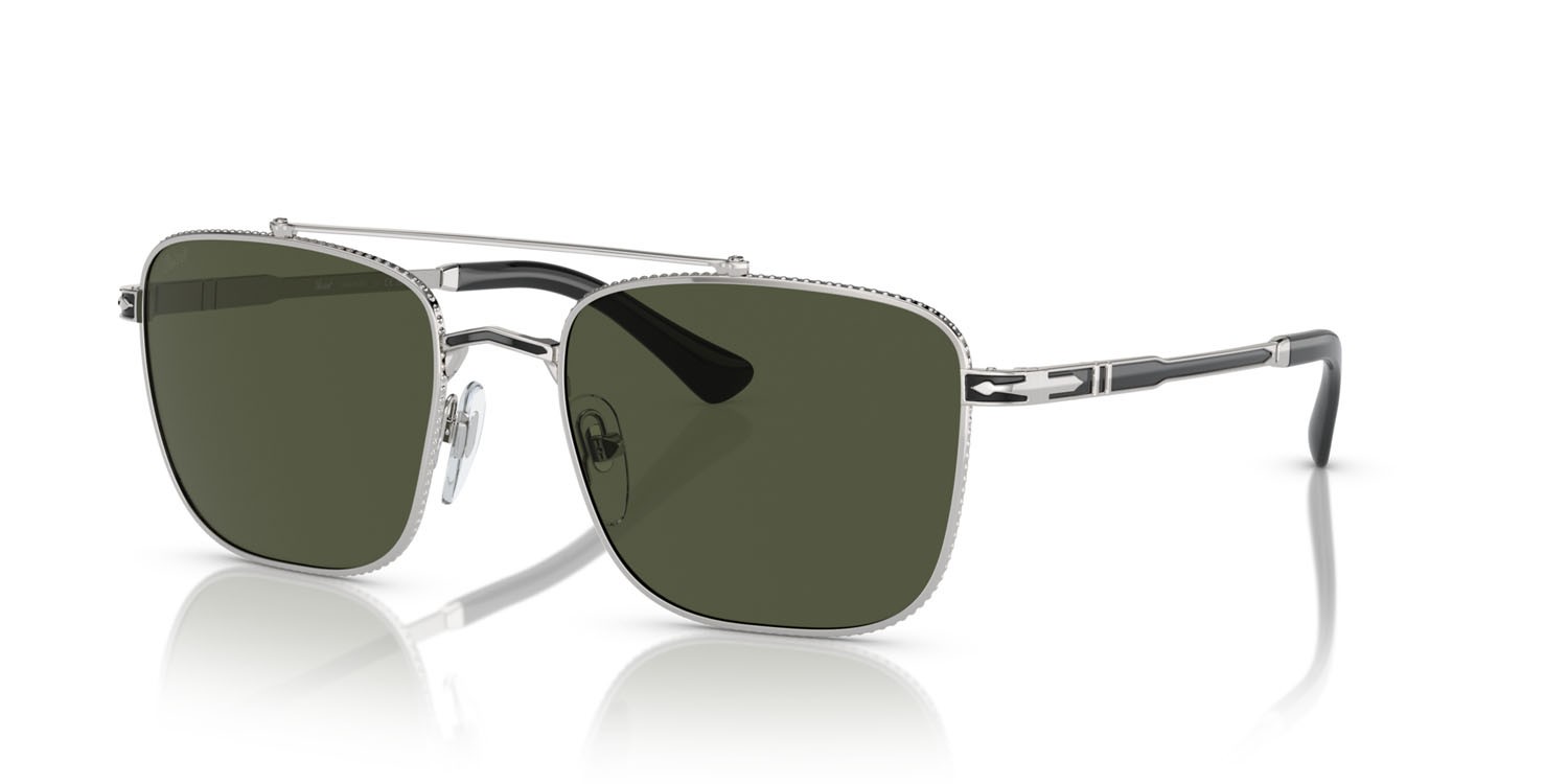 Sonnenbrillen Persol PO 2487S (111331) farbe argento/nero form quadratisch gläser verde