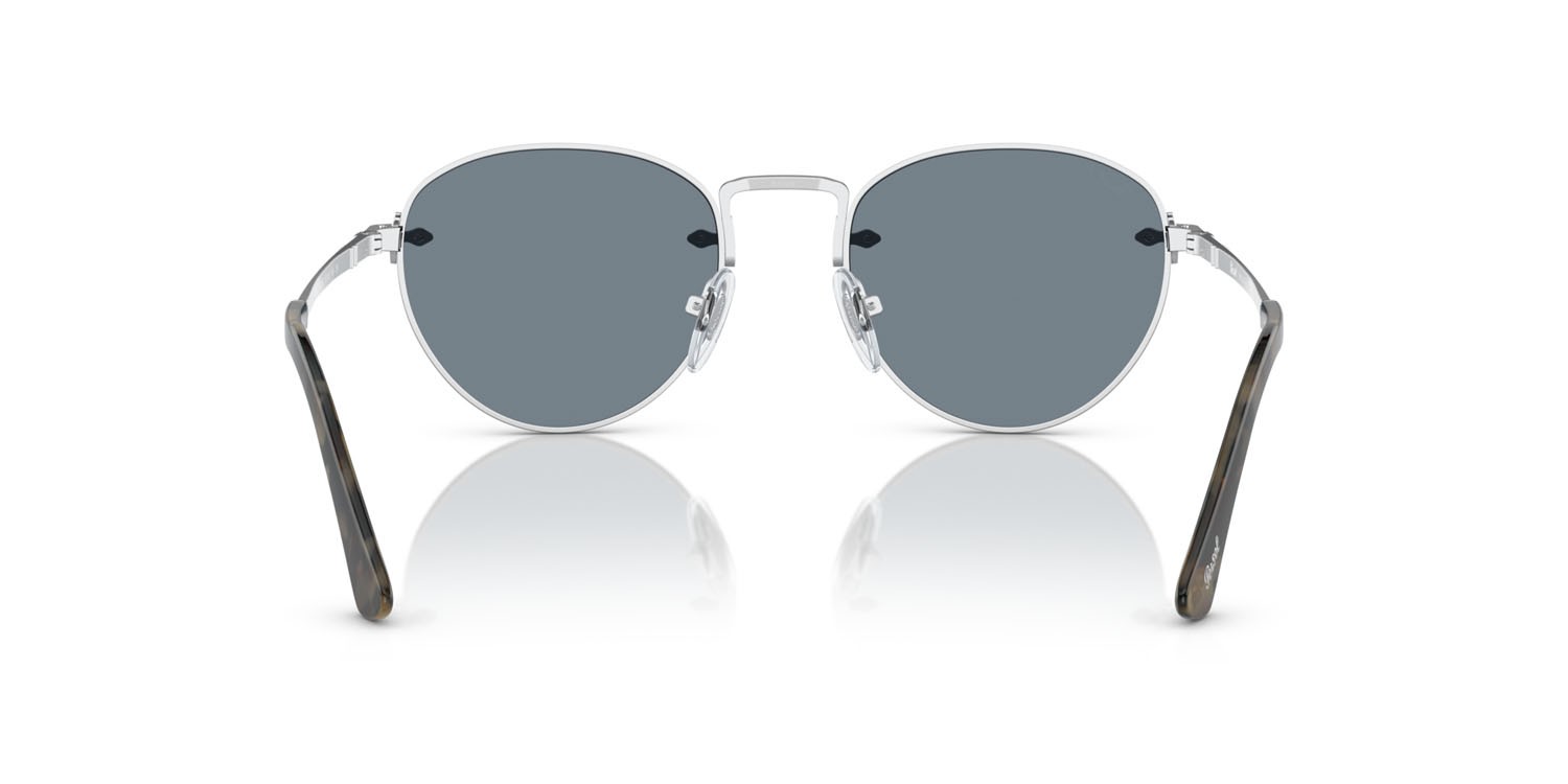 Occhiali da sole Persol PO 2491S (112256) colore argento forma pantos lenti azzurro