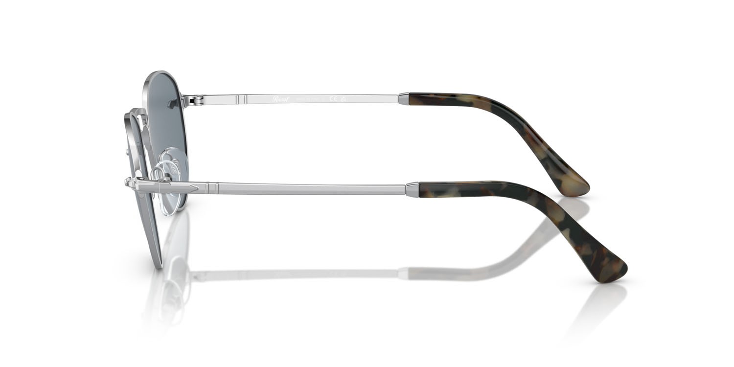 Occhiali da sole Persol PO 2491S (112256) colore argento forma pantos lenti azzurro