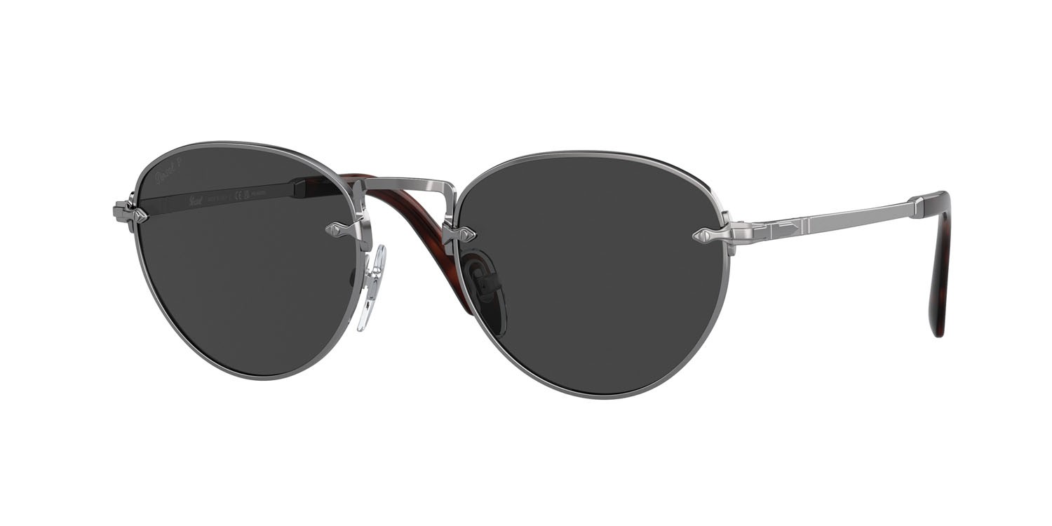 Occhiali da sole Persol PO 2491S (513/48) colore gunmetal forma pantos lenti polar nera