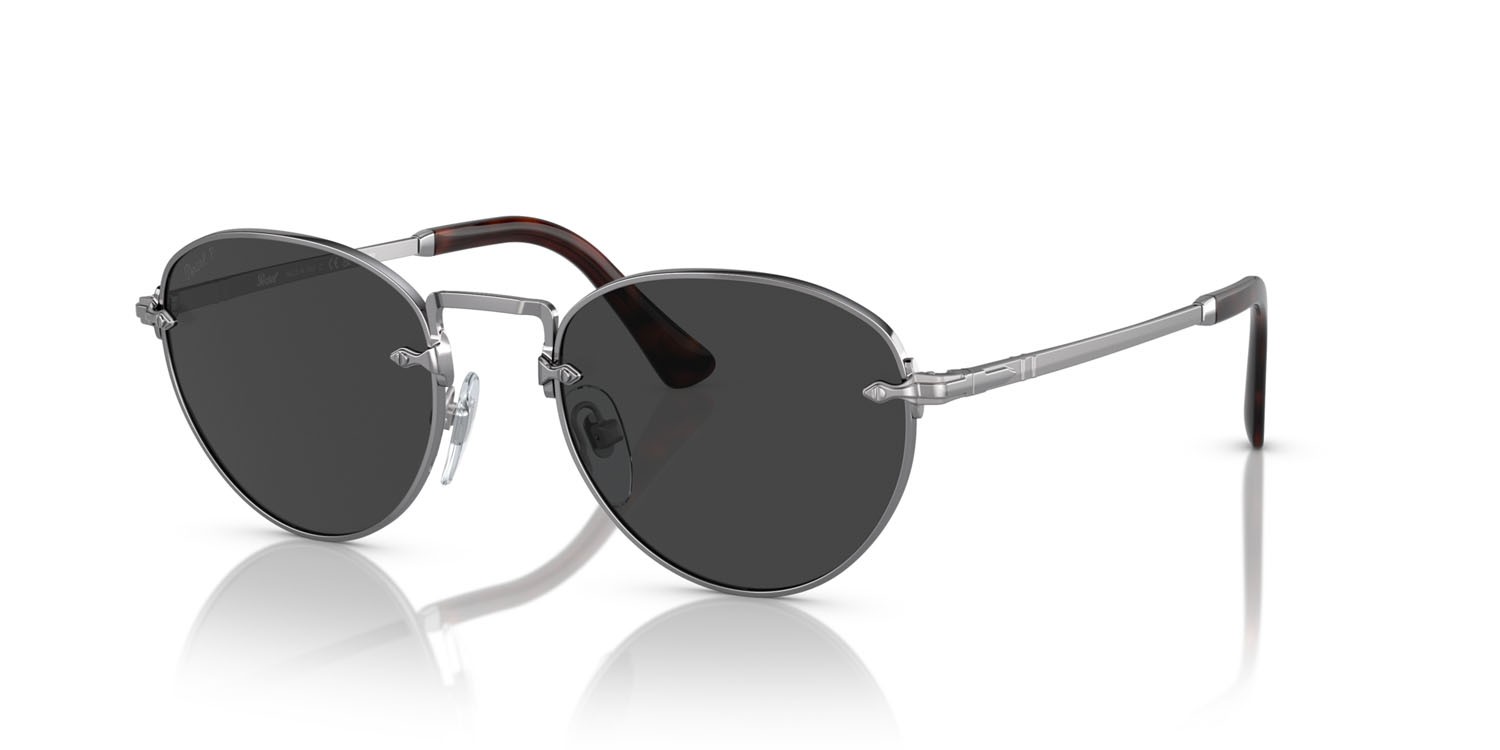Occhiali da sole Persol PO 2491S (513/48) colore gunmetal forma pantos lenti polar nera