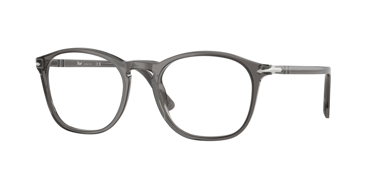 Eyeglasses Persol PO 3007VM (1196) color grigio trasparente shape square lenses lente demo
